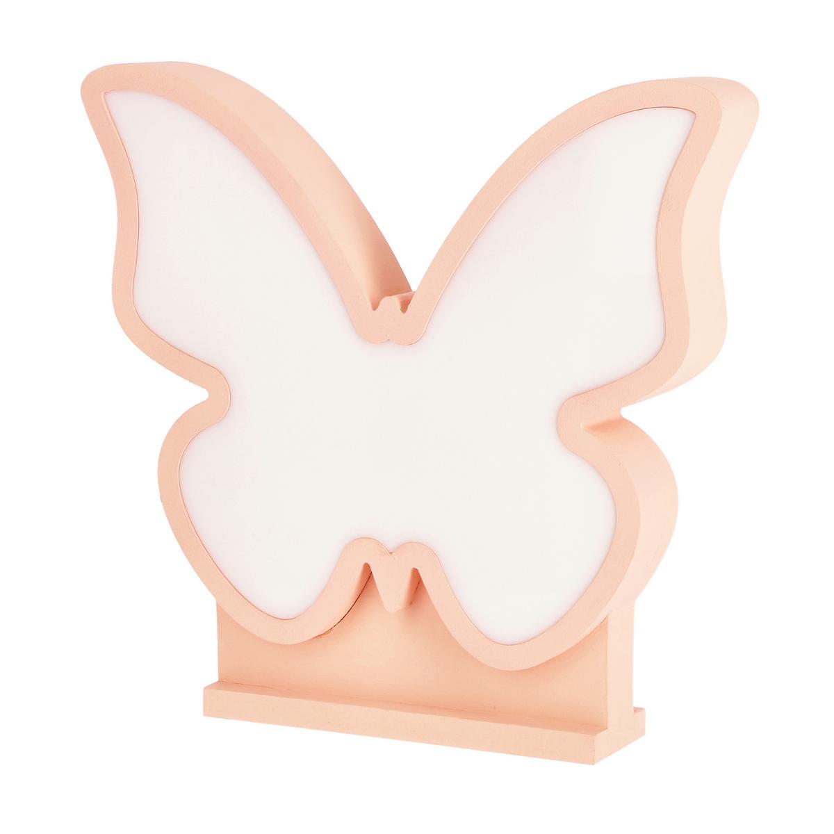 Dječja Stolna Svjetiljka Butterfly - ružičasta, Basics, drvni materijal/plastika (28.5/5/26.5cm)