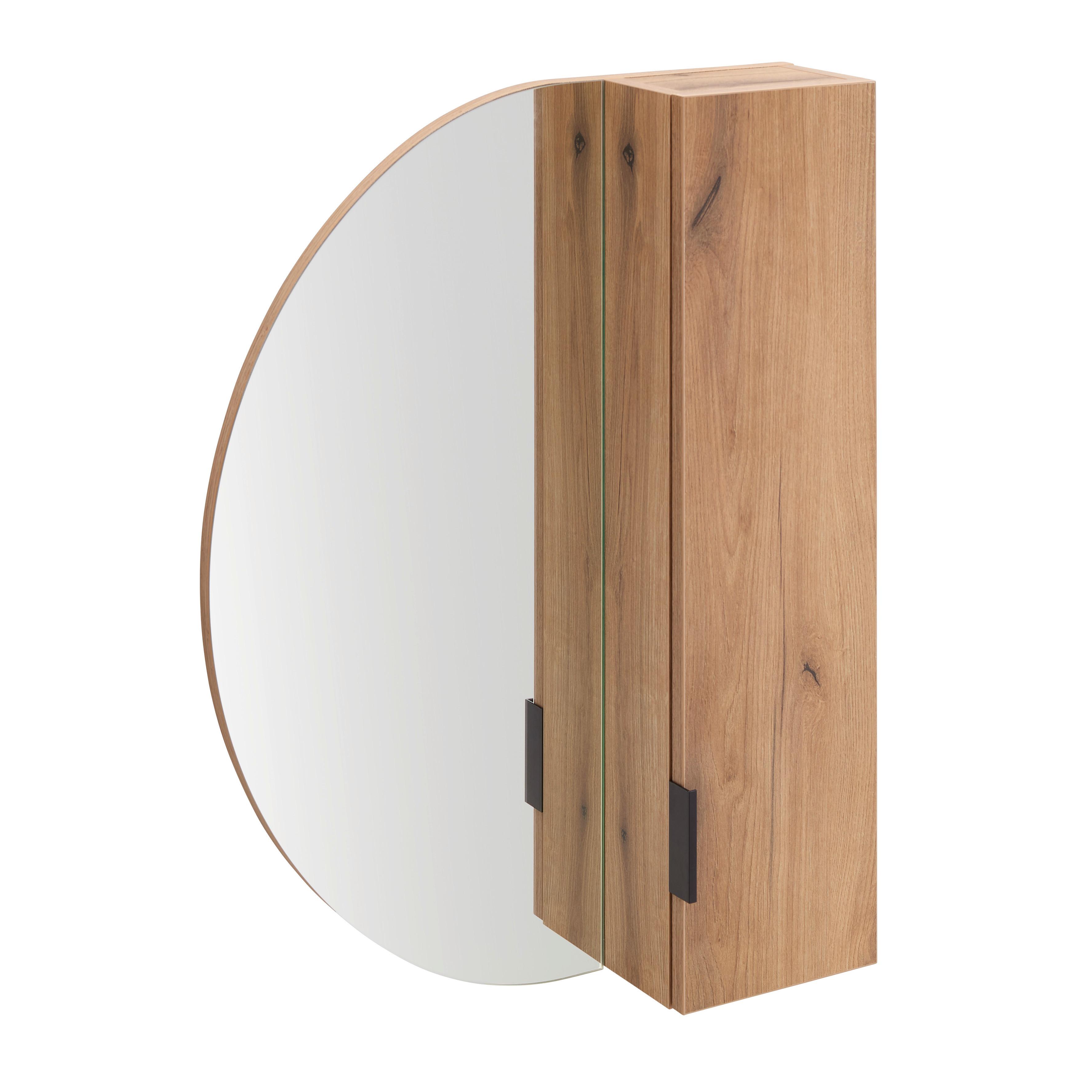 Omara Z Ogledalom Napoli - črna, Moderno, kovina/leseni material (60/80/20cm) - Mömax