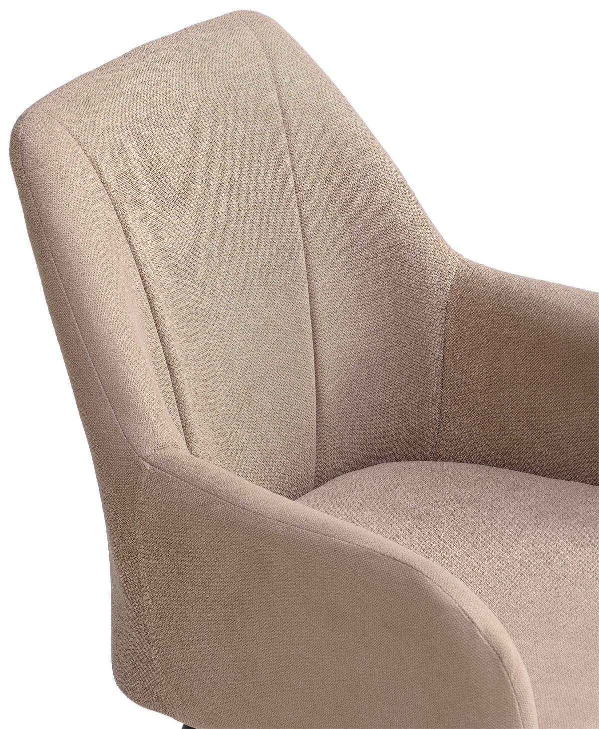 KRZESŁO Z PODŁOKIETNIKAMI ADELINA - czarny/cappuccino, Lifestyle, metal/tkanina (56/87/60cm) - MID.YOU