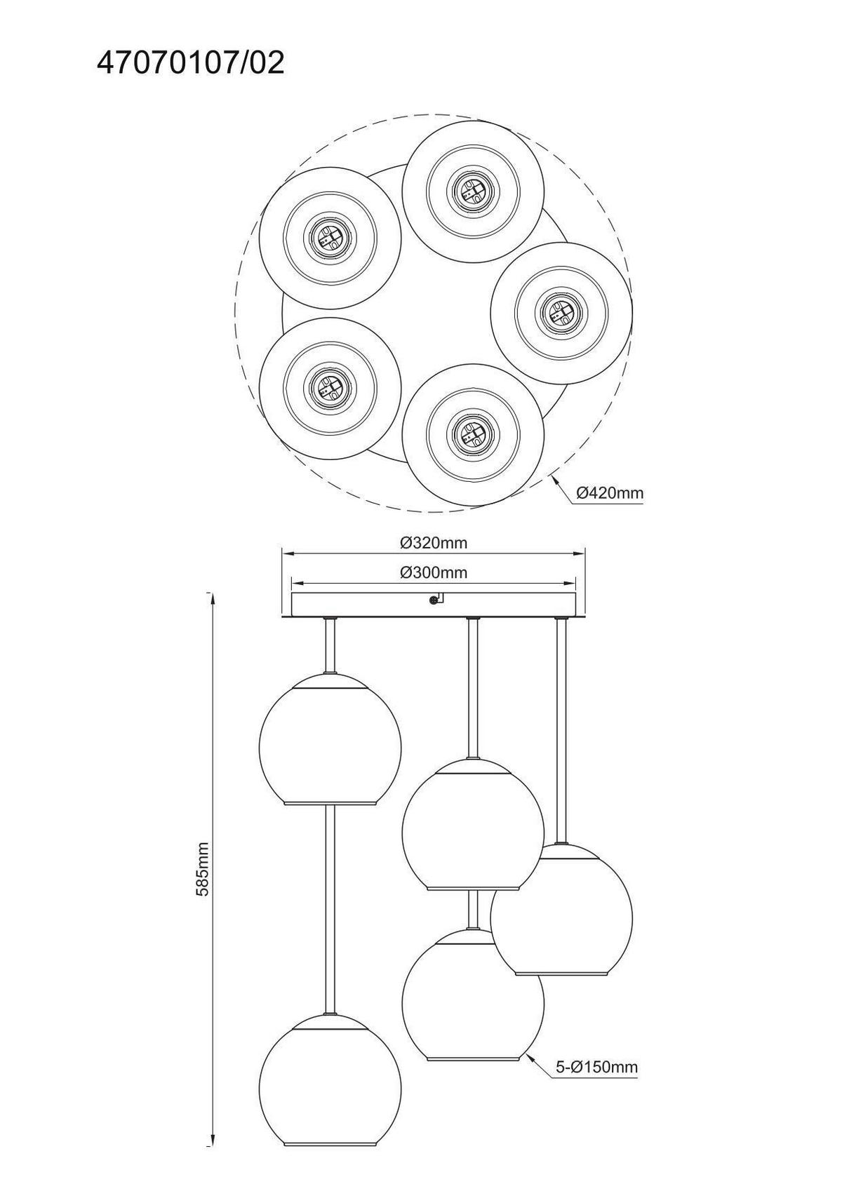 LAMPA WISZĄCA MAIRA - zielony/czerwony, Trend, metal/szkło (40/58cm) - Novel