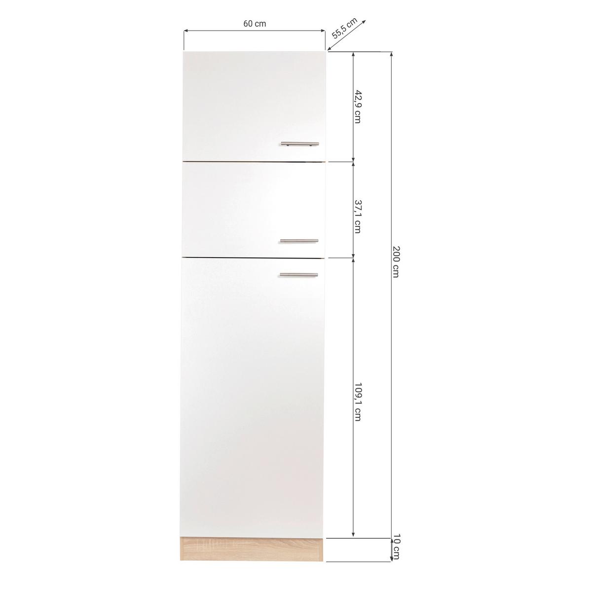 Omara Za Vgradno Napravo Merle, Barva Hrasta, Črna - srebrne barve/črna, Basics, kovina/leseni material (60/200/60cm) - Respekta