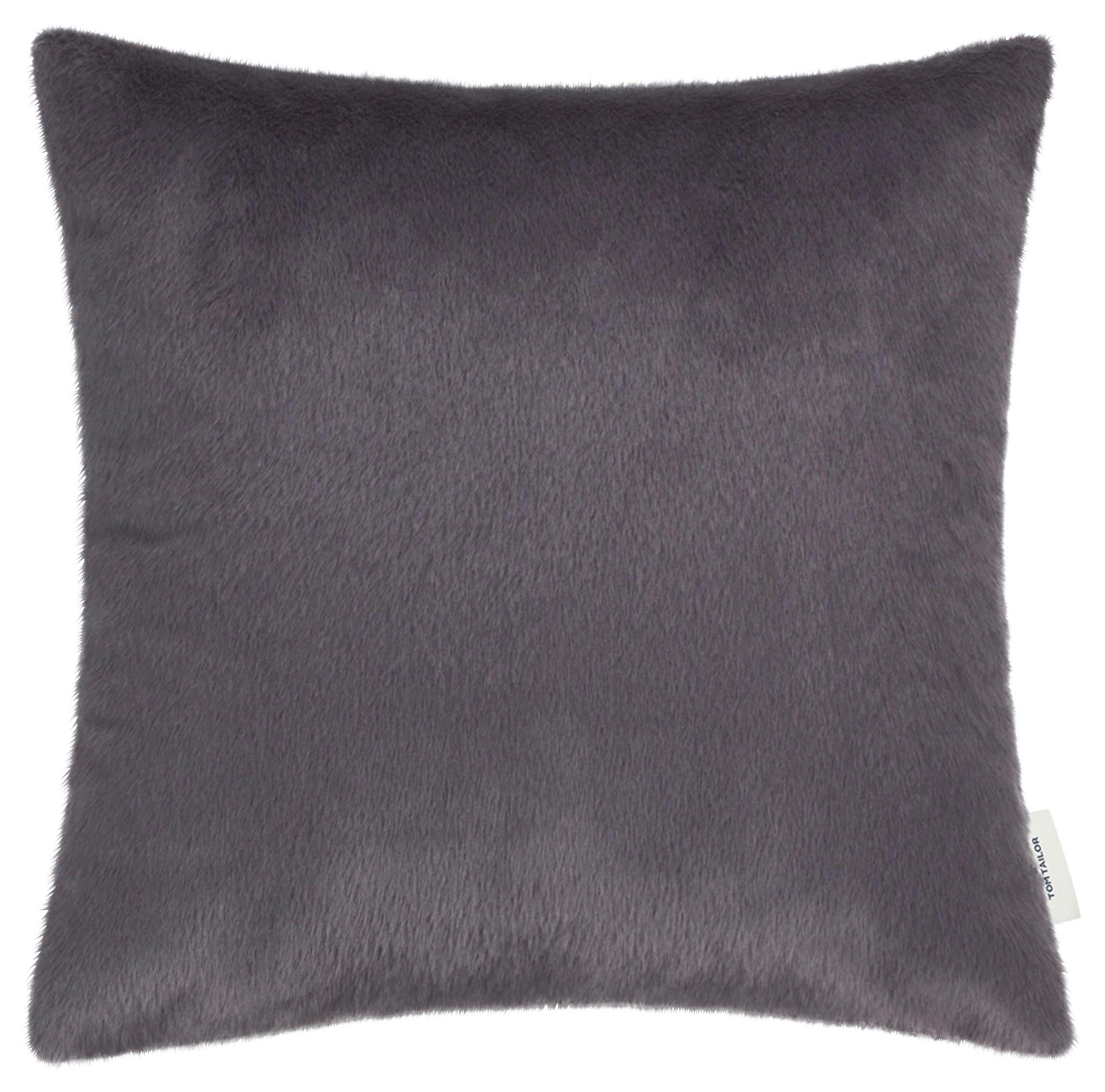 POSZEWKA NA PODUSZKĘ T-NATURAL 75337-012-45-45 - antracytowy/ciemnoszary, Konventionell, tkanina (45/45cm) - Tom Tailor