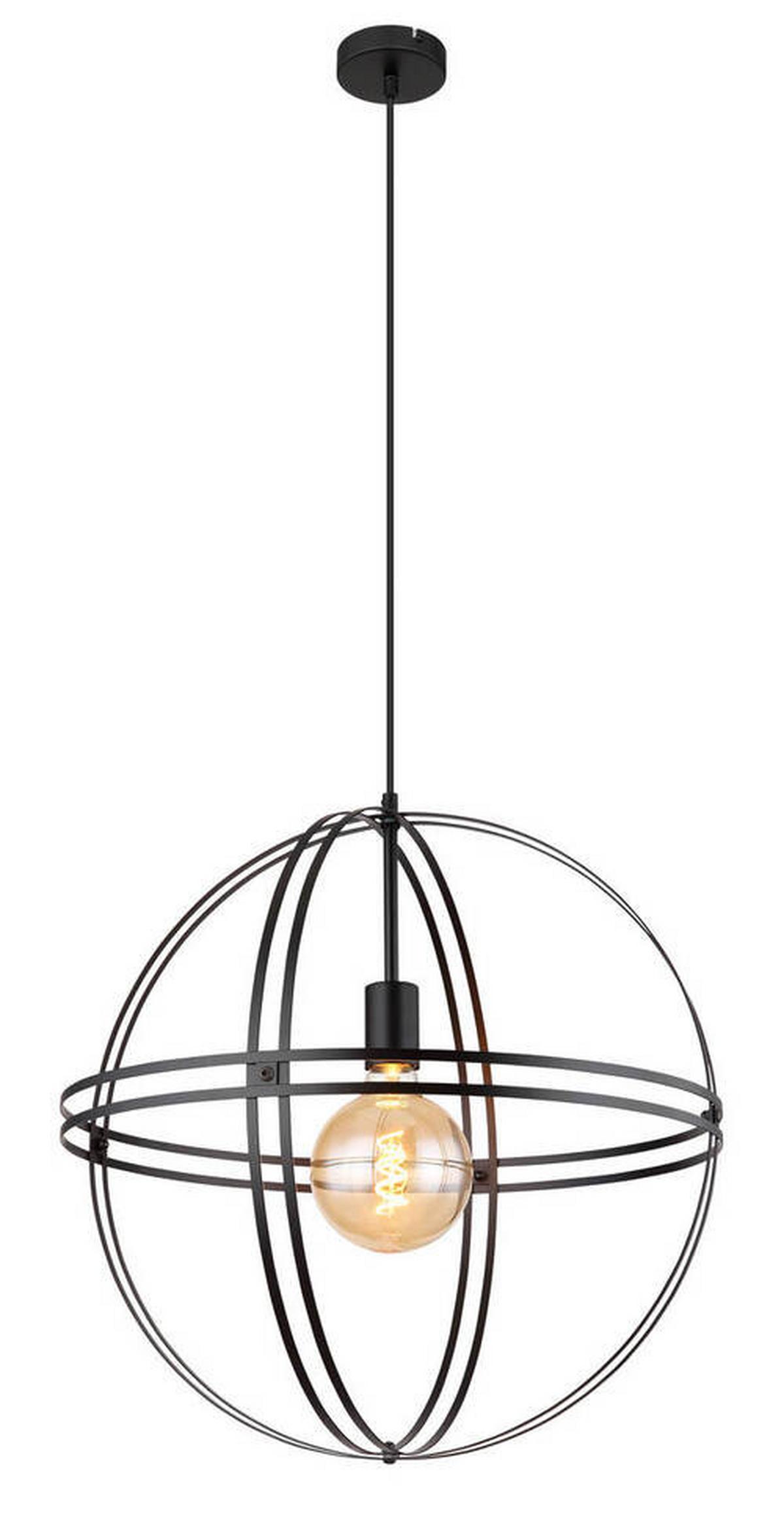 Viseča Svetilka 15639h3 Tamara - črna, Design, kovina (50/120cm) - Globo