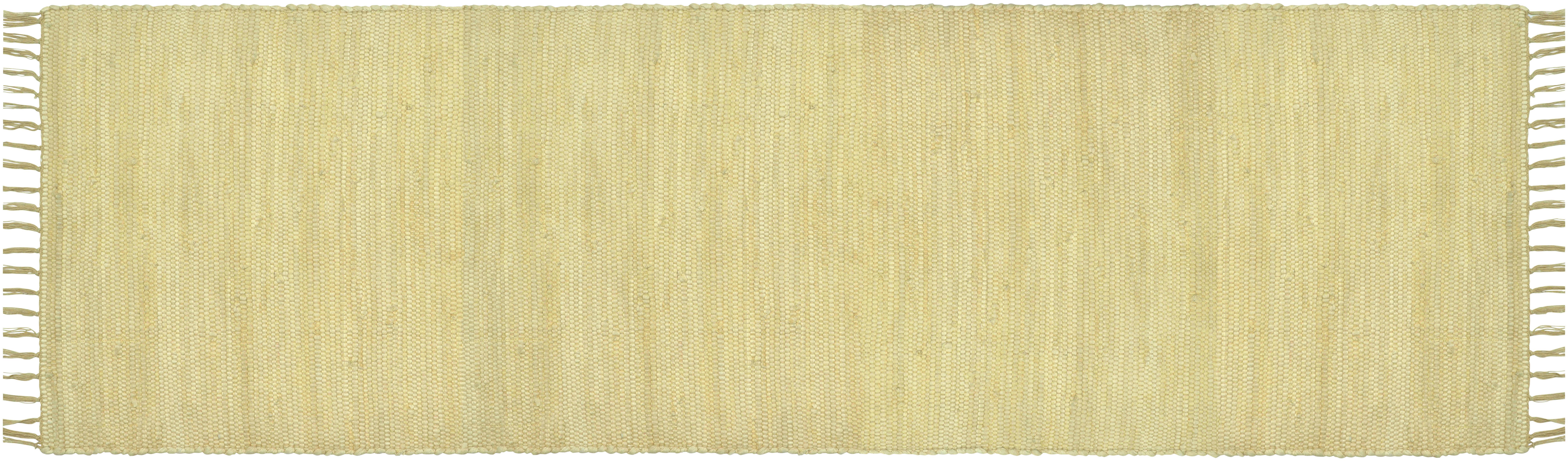 Fleckerlteppich Julia 3 in Hellbraun ca. 70x230cm - Gelb, ROMANTIK / LANDHAUS, Textil (70/230cm) - Mömax