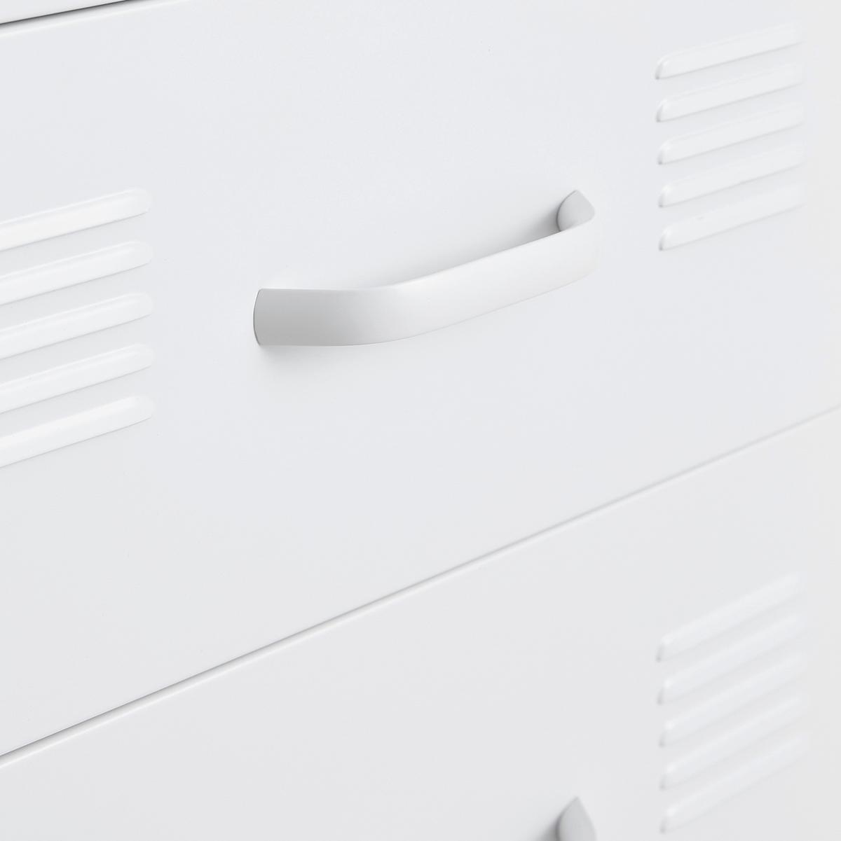 Schreibtisch Metallica Weiss - Weiss/Schwarz, Modern, Kunststoff/Metall (110/75/55cm) - Mömax