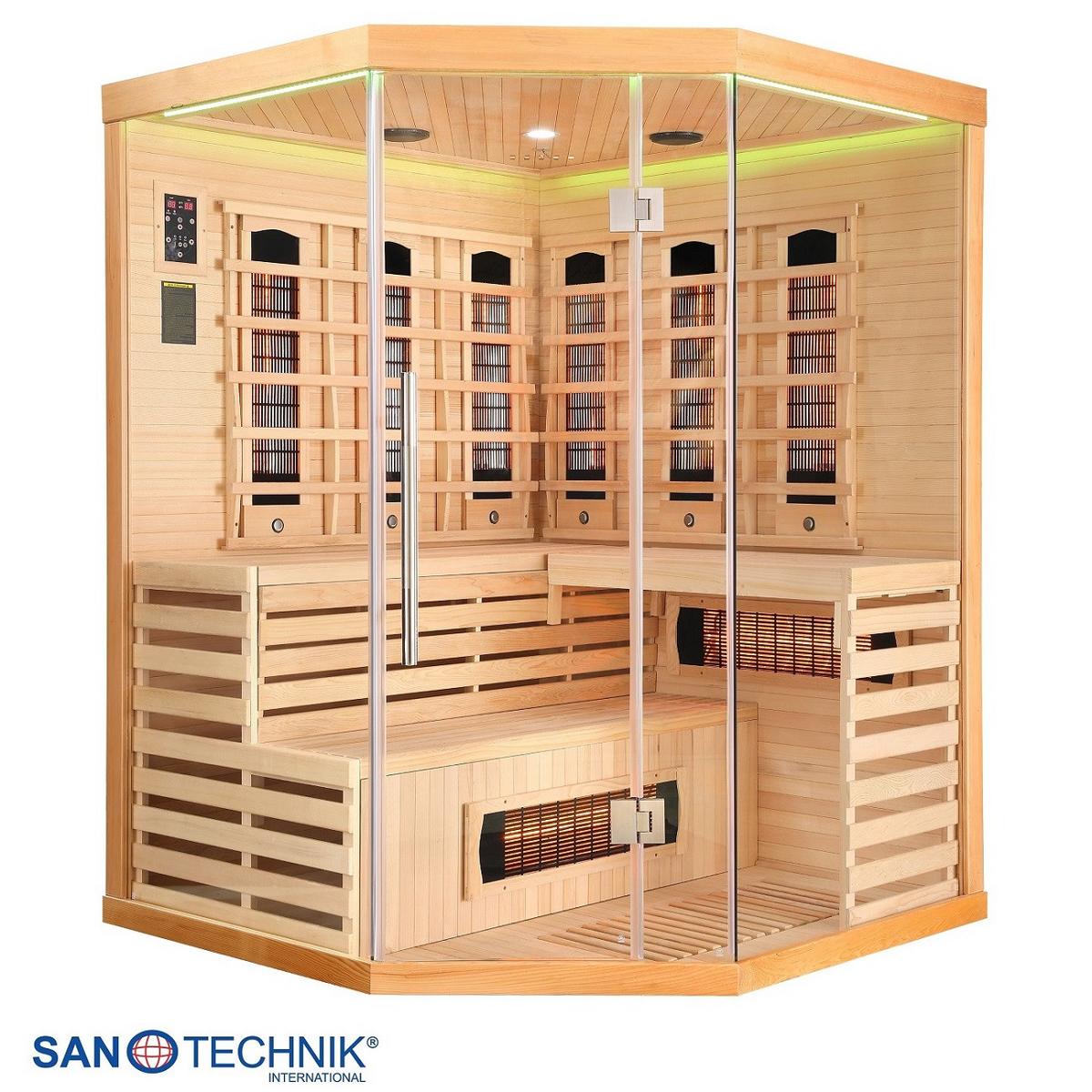 Infrarotkabine Deluxe in Braun ca. 150x200x150cm - Braun, MODERN, Holz (150/200/150cm) - Sanotechnik