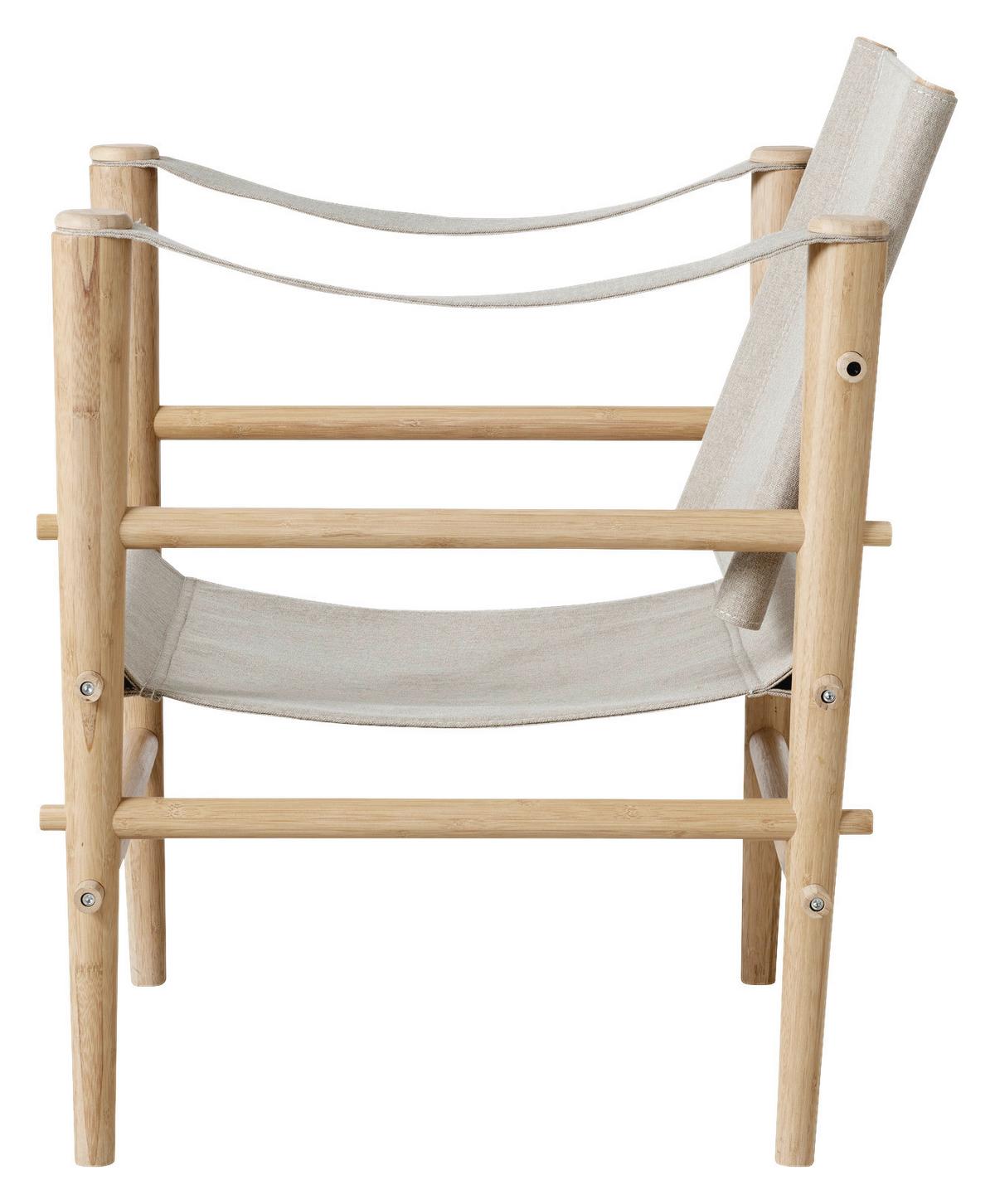 Loungesessel Safari - Beige/Naturfarben, Design, Holz (59/79/61cm) - MID.YOU