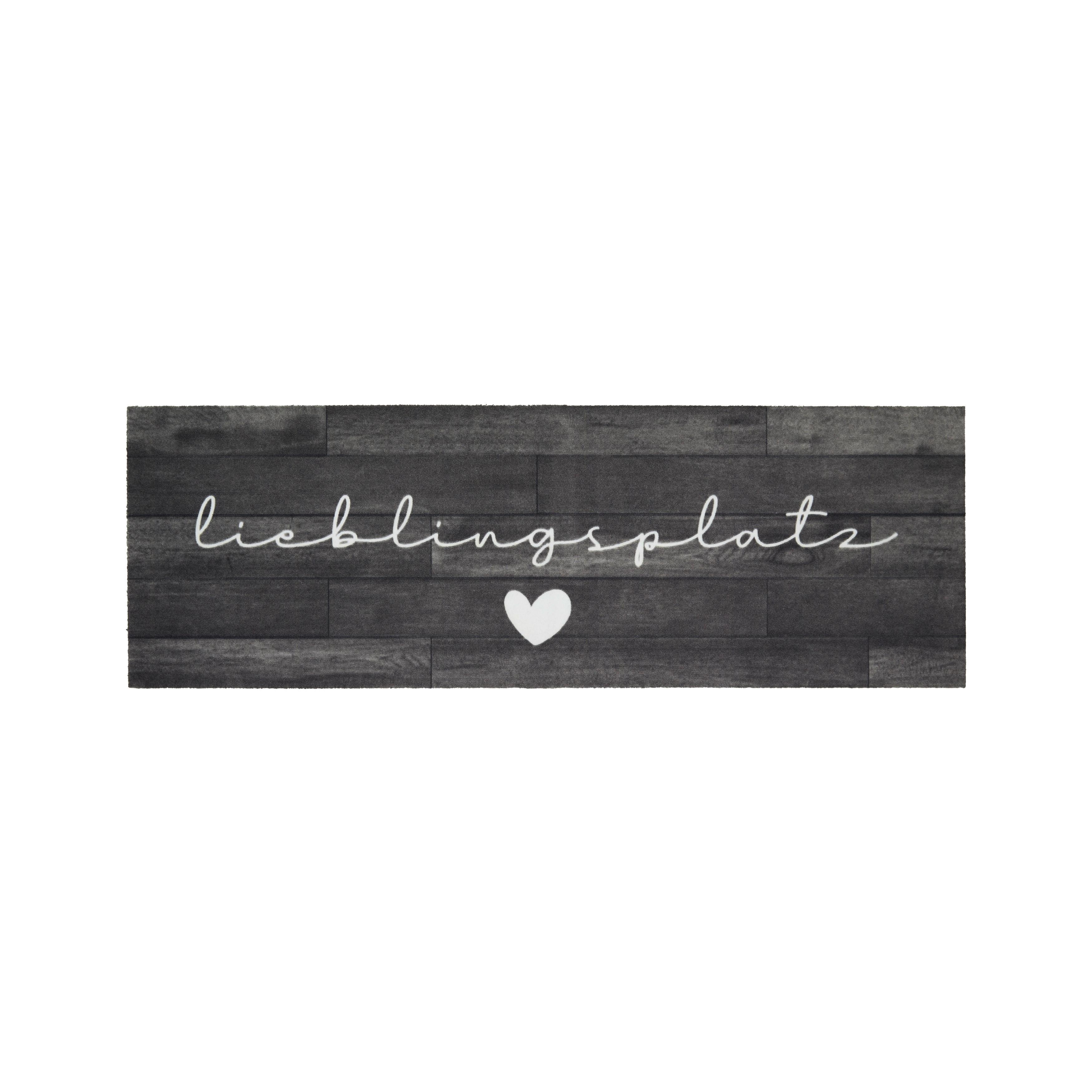 Läufer Lieblingsplatz Wood in Grau ca. 50x150cm - Dunkelgrau, Basics, Kunststoff (50/150cm) - Modern Living