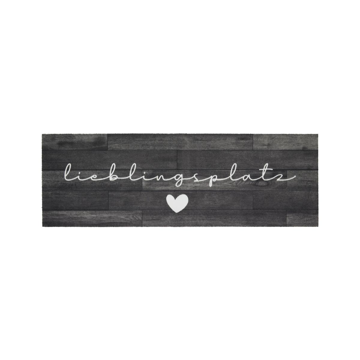 Läufer Lieblingsplatz Wood in Grau ca. 50x150cm - Dunkelgrau, Basics, Kunststoff (50/150cm) - Modern Living