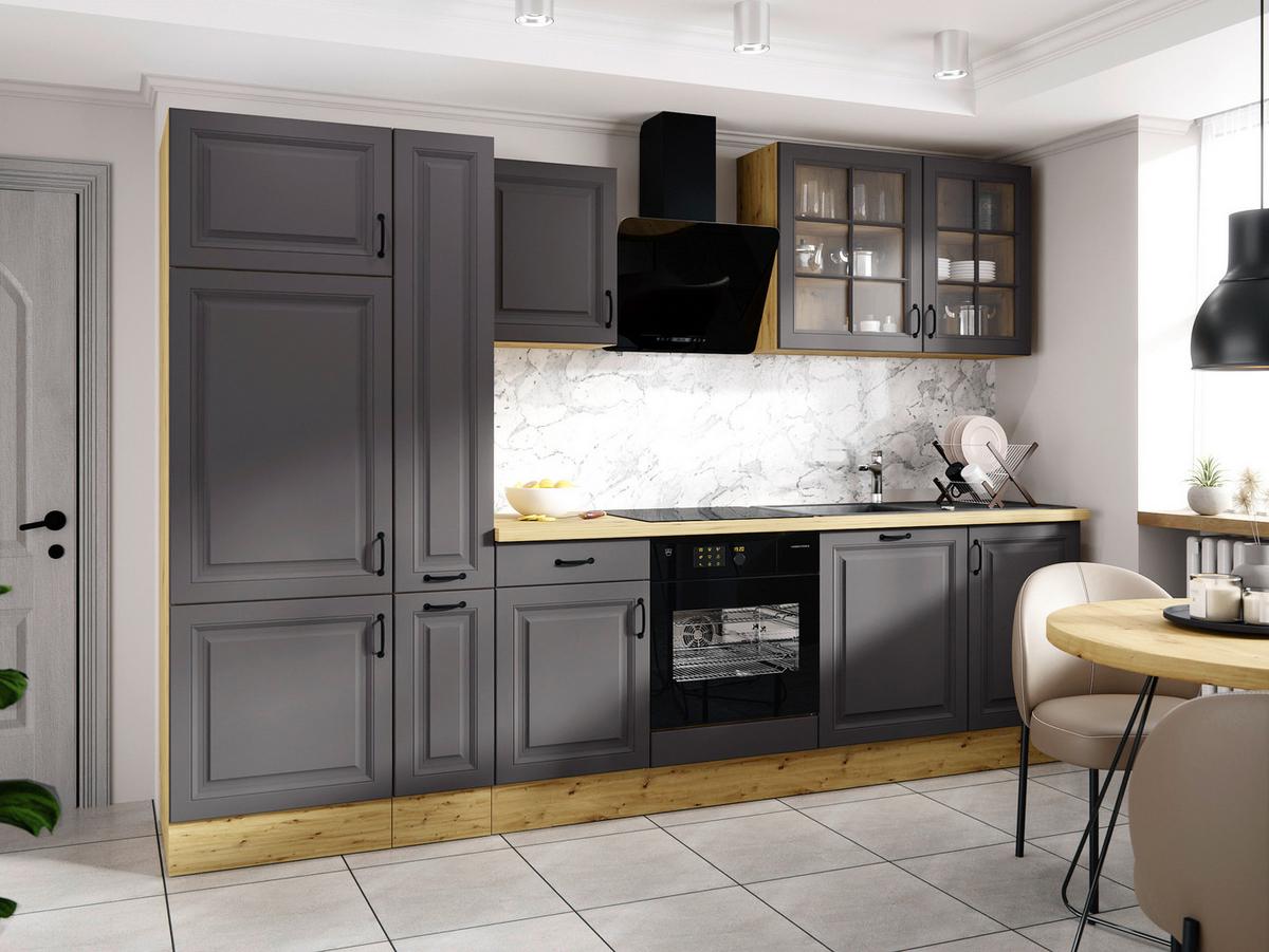 Izvlečna Omara Stina, Antracit, Barva Hrasta - črna/antracit, Romantika, kovina/leseni material (30/205/57cm) - Livetastic