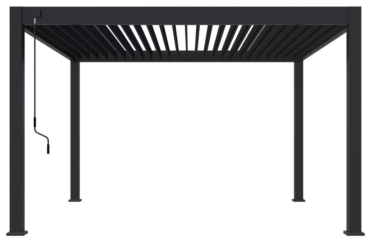 PERGOLA DELUXE PLUS 4X4M ANTHRAZIT - Anthrazit, Basics, Metall (400/255/400cm) - Gardenson