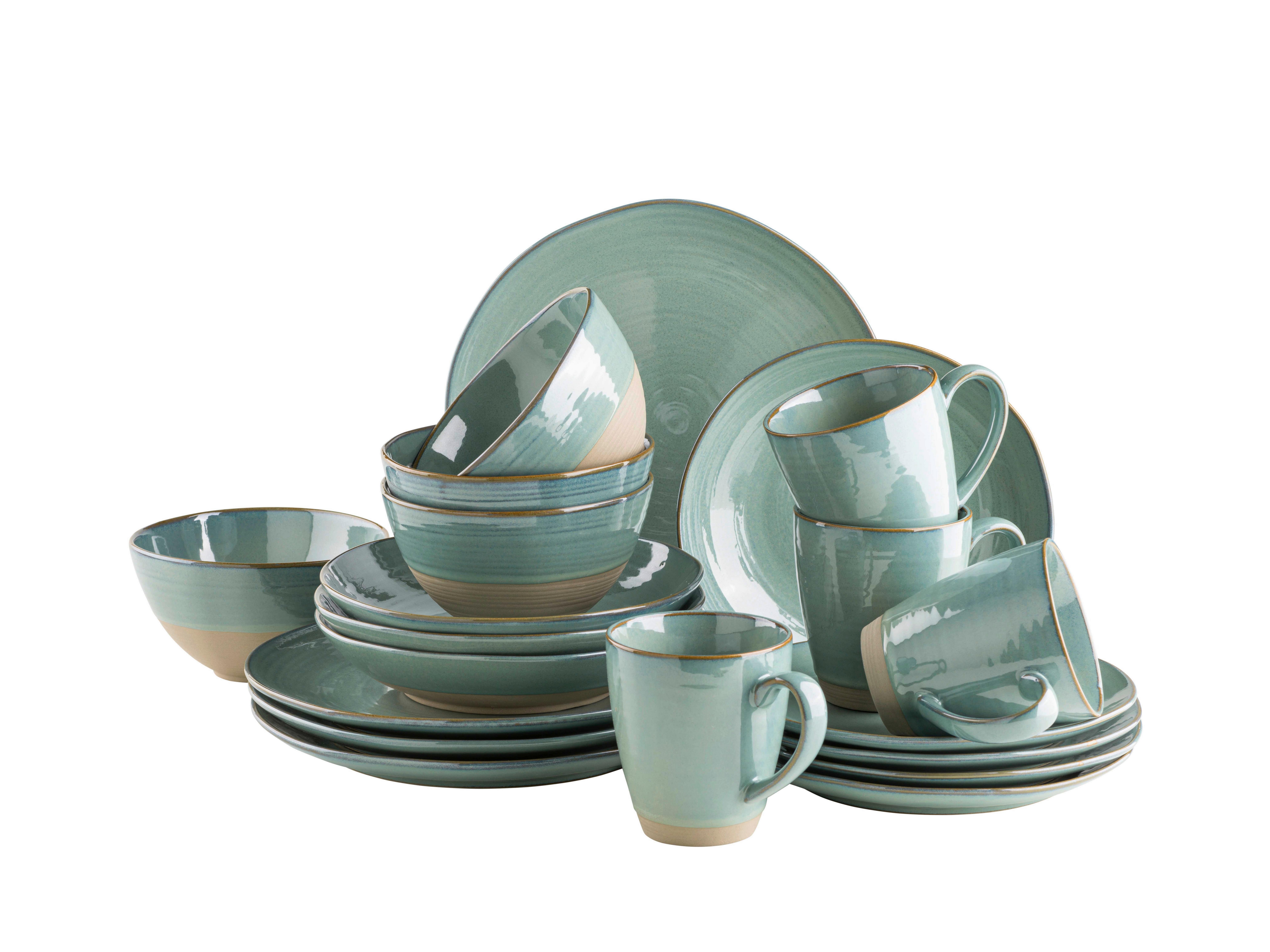 KOMBISERVICE KOMBISERVICE, 934082 - Türkis/Grün, Basics, Keramik - Mäser