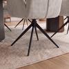 STOL MED ARMSTÖD NALANI - mörkgrå/greige, Modern, metall/textil (58/90/65,5cm) - Bessagi Home
