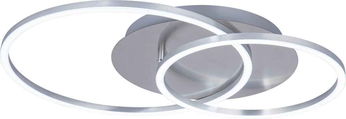 LAMPA SUFITOWA LED FONTANA *SBN* - kolor aluminiowy, Design, tworzywo sztuczne/metal (54,7/40/7cm) - Novel