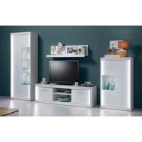 Dnevni Regal Lenny, Bela - srebrne barve/bela, Moderno, kovina/leseni material (300/190/35-42cm) - Premium Living