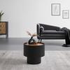 SOFFBORD JOHNNY - svart/naturfärgad, Modern, trämaterial (45/40cm) - Mömax