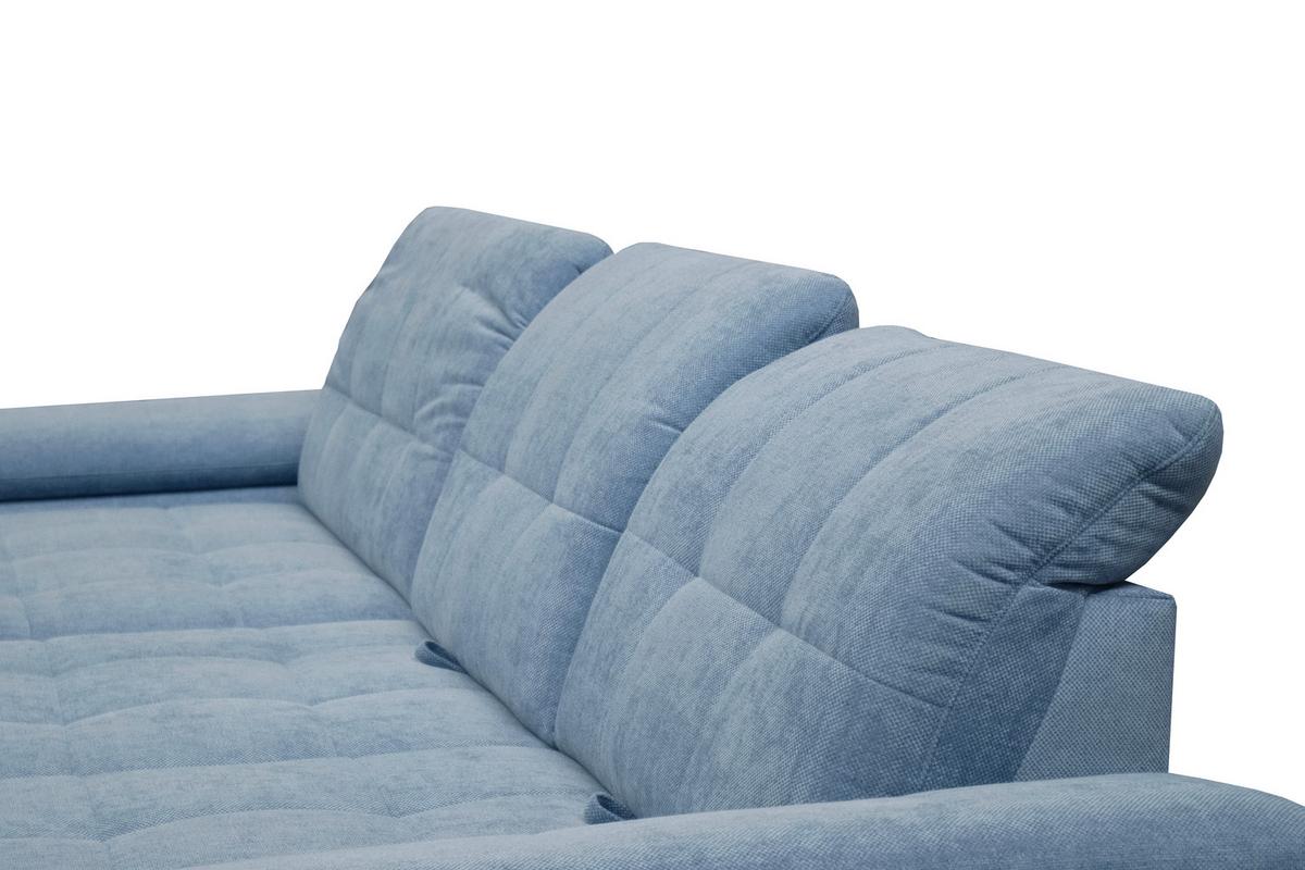 Coltar BELLAGIO - albastru, Modern, carton/material pe bază de lemn (198/328cm) - Premium Living