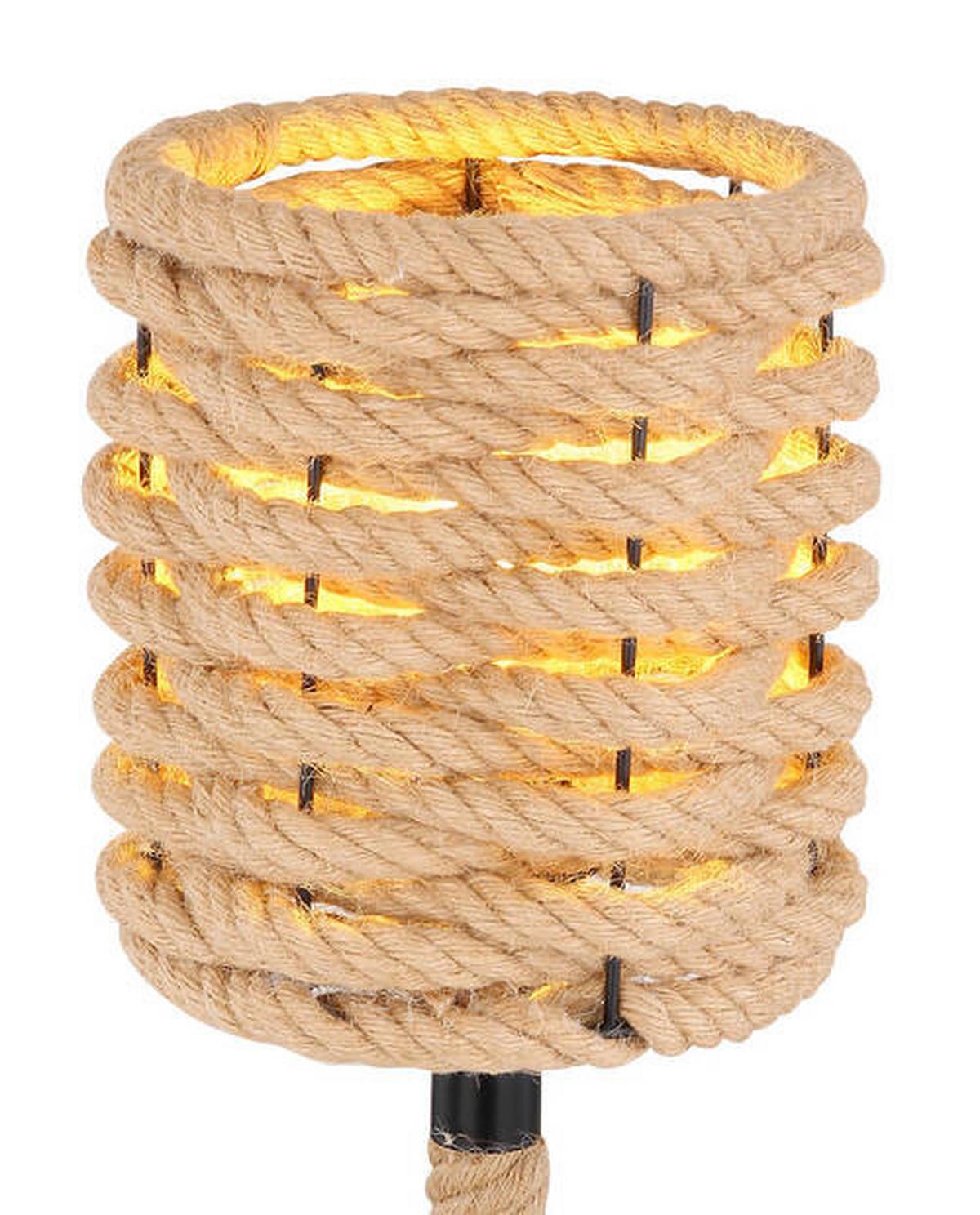 Svjetiljka Stolna 15679t - smeđa/crna, Konvencionalno, metal/prirodni materijali (16,5/45cm) - Globo