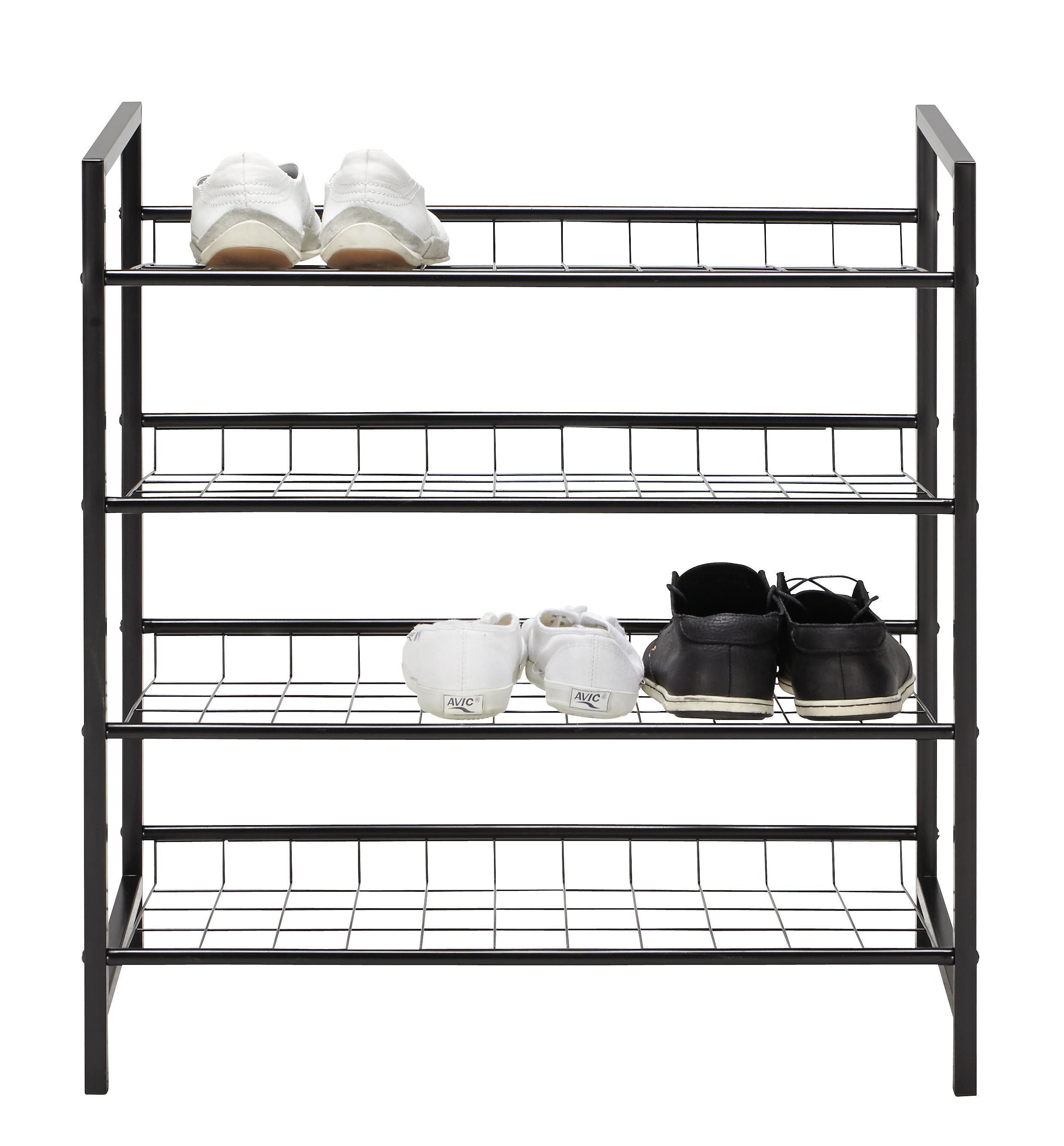 Schuhregal in Schwarz - Schwarz, KONVENTIONELL, Metall (63/70/30cm) - Mömax