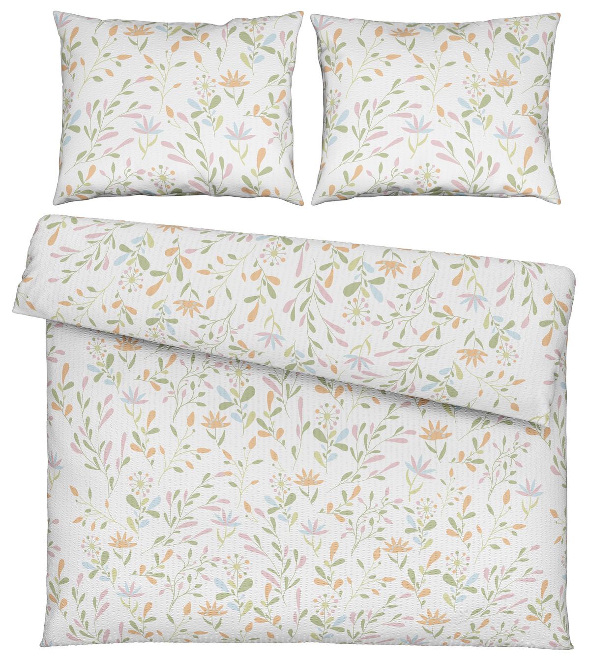 Bettwäsche Marina XXL Weiß ca. 200x220cm - Weiß, KONVENTIONELL, Textil (200/220cm) - Mömax