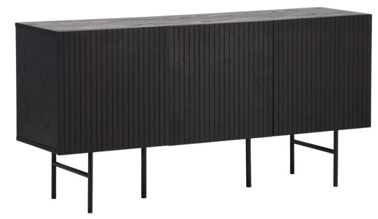 SIDEBOARD BJÖRKÖN - Schwarz, Design, Holzwerkstoff/Metall (150/75/42cm) - Livetastic