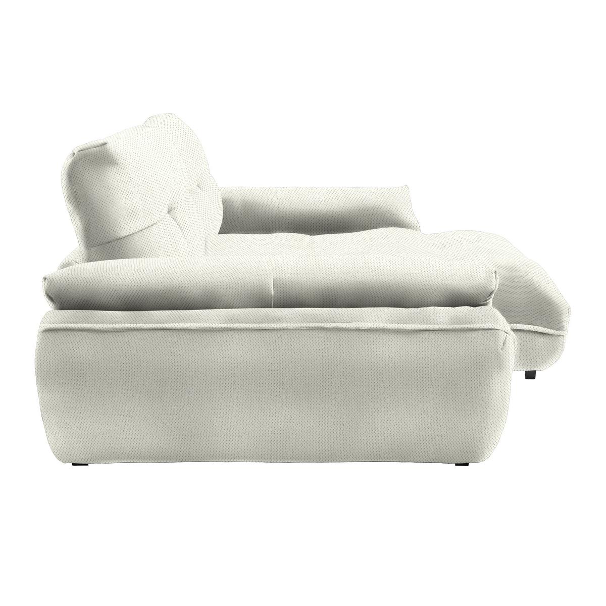 Wohnlandschaft Vivo Creme - Creme/Schwarz, MODERN, Kunststoff/Textil (317/63/179cm) - Premium Living