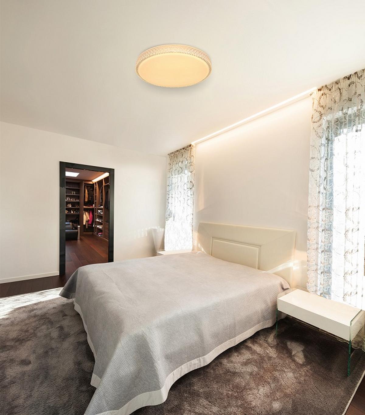 LED-DECKENLEUCHTE 41749-40 OVI - Klar/Weiss, Konventionell, Kunststoff/Metall (60/11cm) - Globo