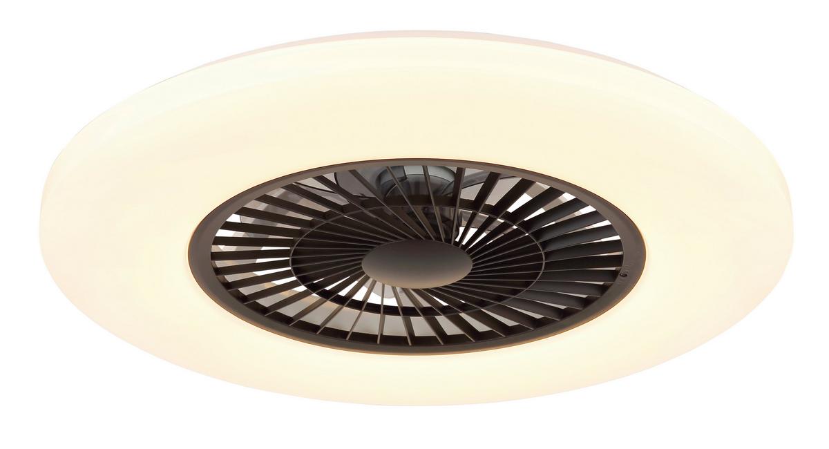 DECKENVENTILATOR 03649S - Weiss/Schwarz, Konventionell, Kunststoff (59,5/15,4cm) - Globo