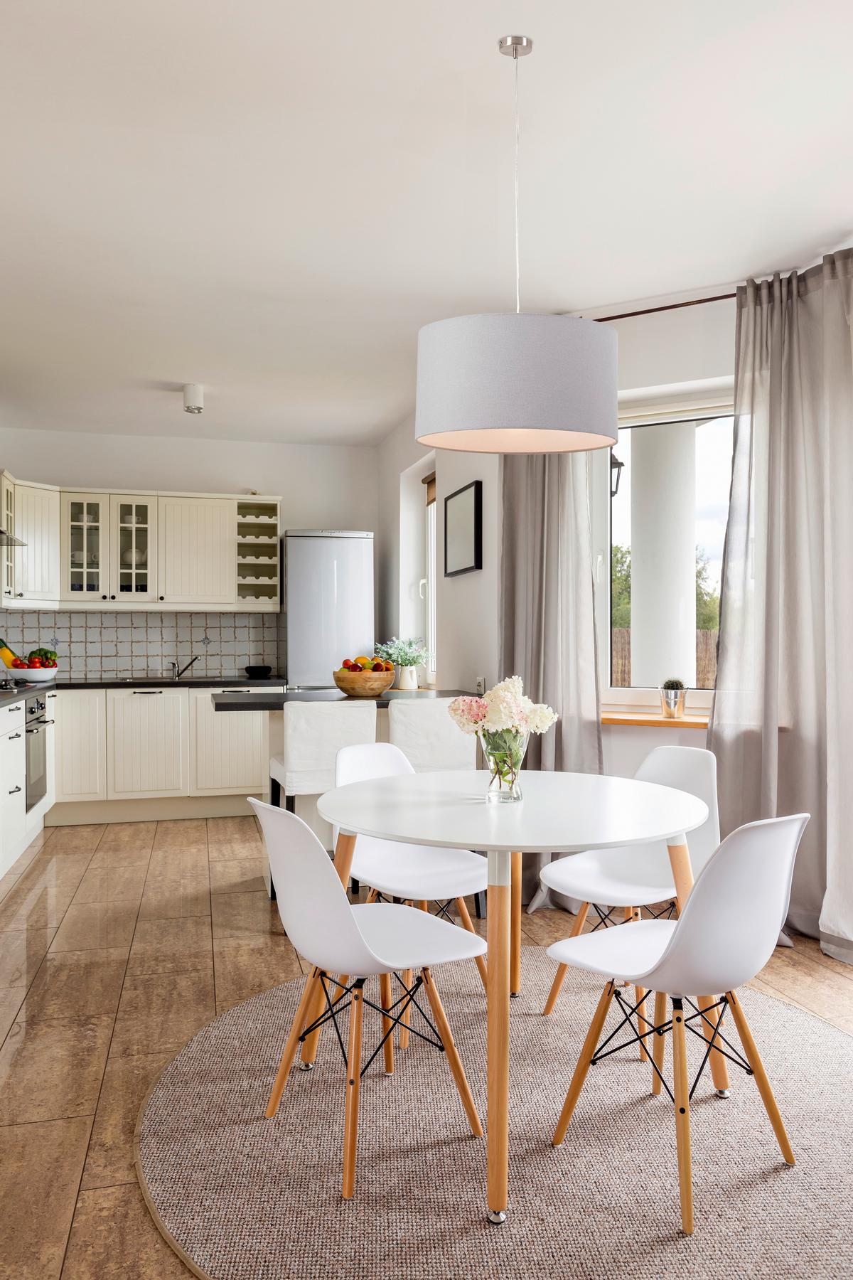 LAMPA WISZĄCA ANNABELL - szary/kolor niklowy, Design, tworzywo sztuczne/metal (45/120cm) - Novel