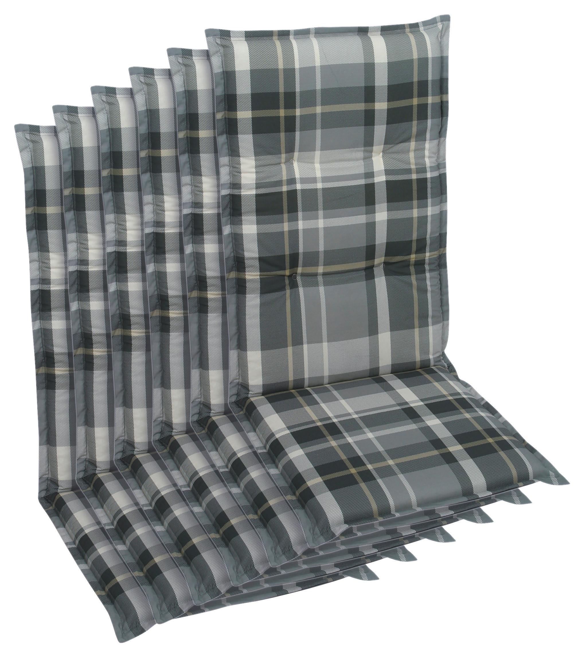Sesselauflagenset Grau, 6-teilig - Grau, Basics, Textil (50/6/108cm)