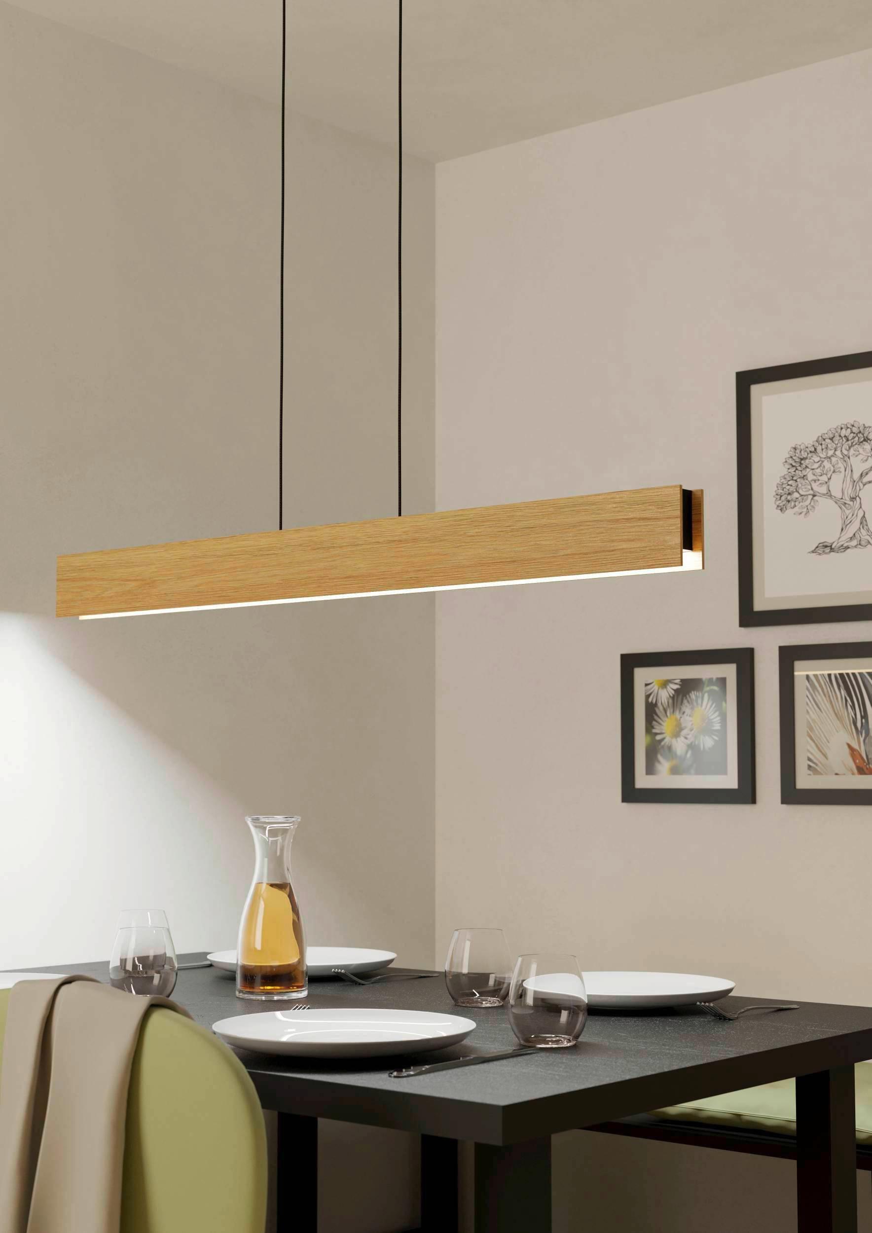 LAMPA WISZĄCA 900388* ANCHORENA-Z - czarny/biały, Natur, tworzywo sztuczne/metal (123/5,5/110cm)