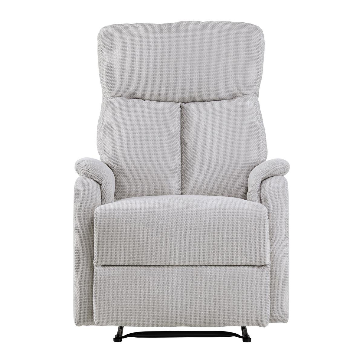 Relaxsessel Johnsy Hellgrau - Hellgrau/Schwarz, MODERN, Textil/Metall (75/106/91cm) - Mömax