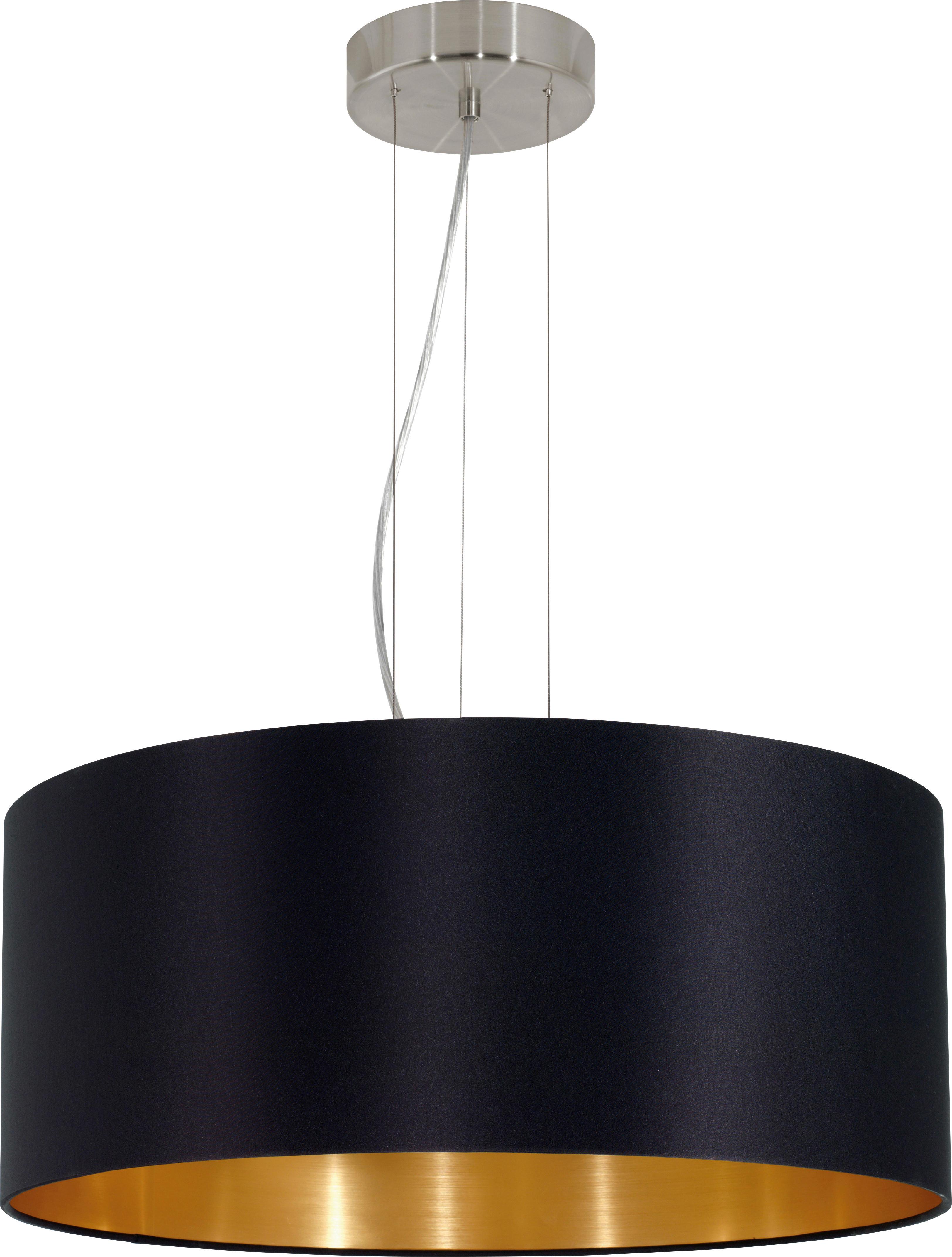 LAMPA WISZĄCA 31605  MASERLO *SBN* - czarny/kolor złoty, Lifestyle, metal/tkanina (53/110cm) - Novel