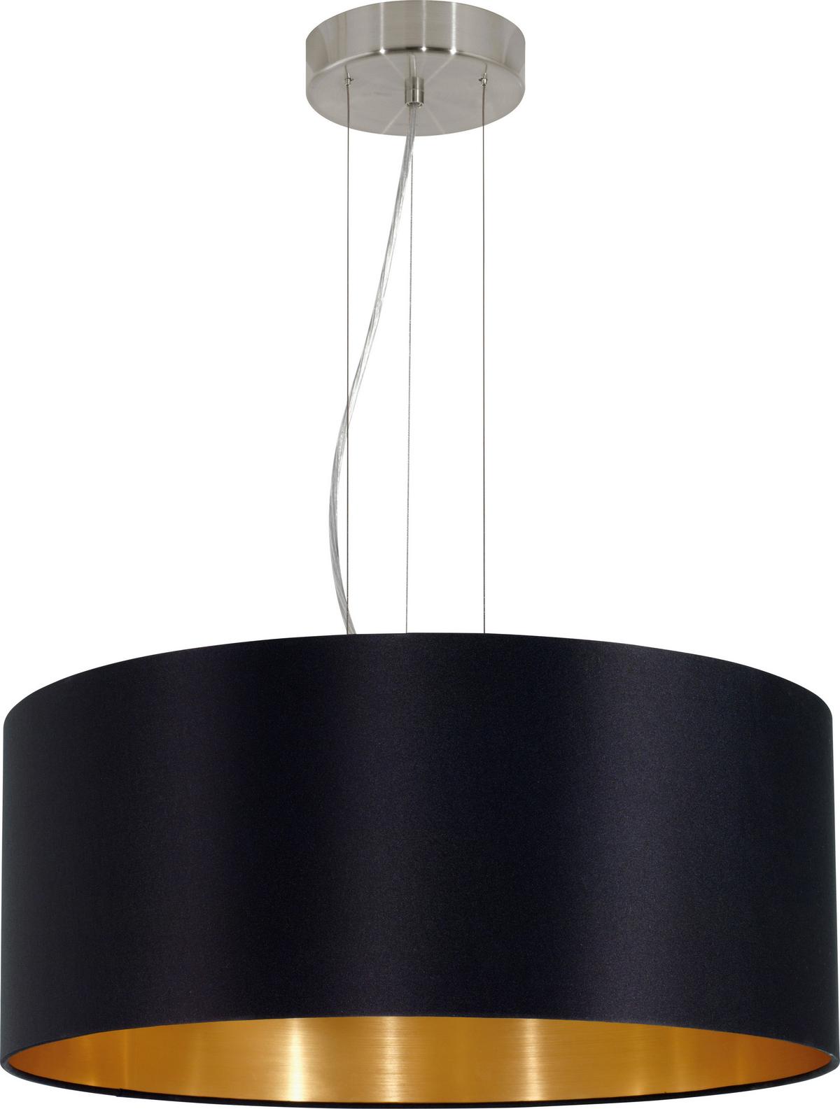 LAMPA WISZĄCA 31605  MASERLO *SBN* - czarny/kolor złoty, Lifestyle, metal/tkanina (53/110cm) - Novel