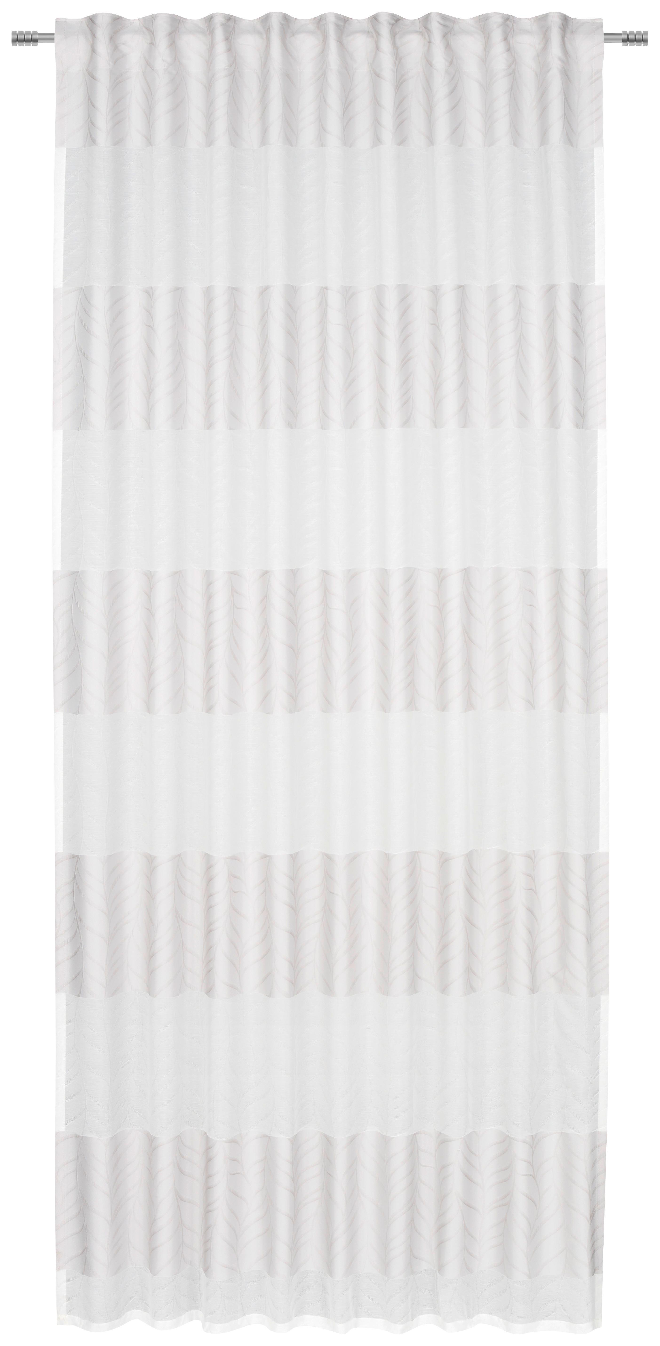 ZASŁONA GOTOWA MILEA - kolor srebrny, Basics, tkanina (135/245cm) - Novel