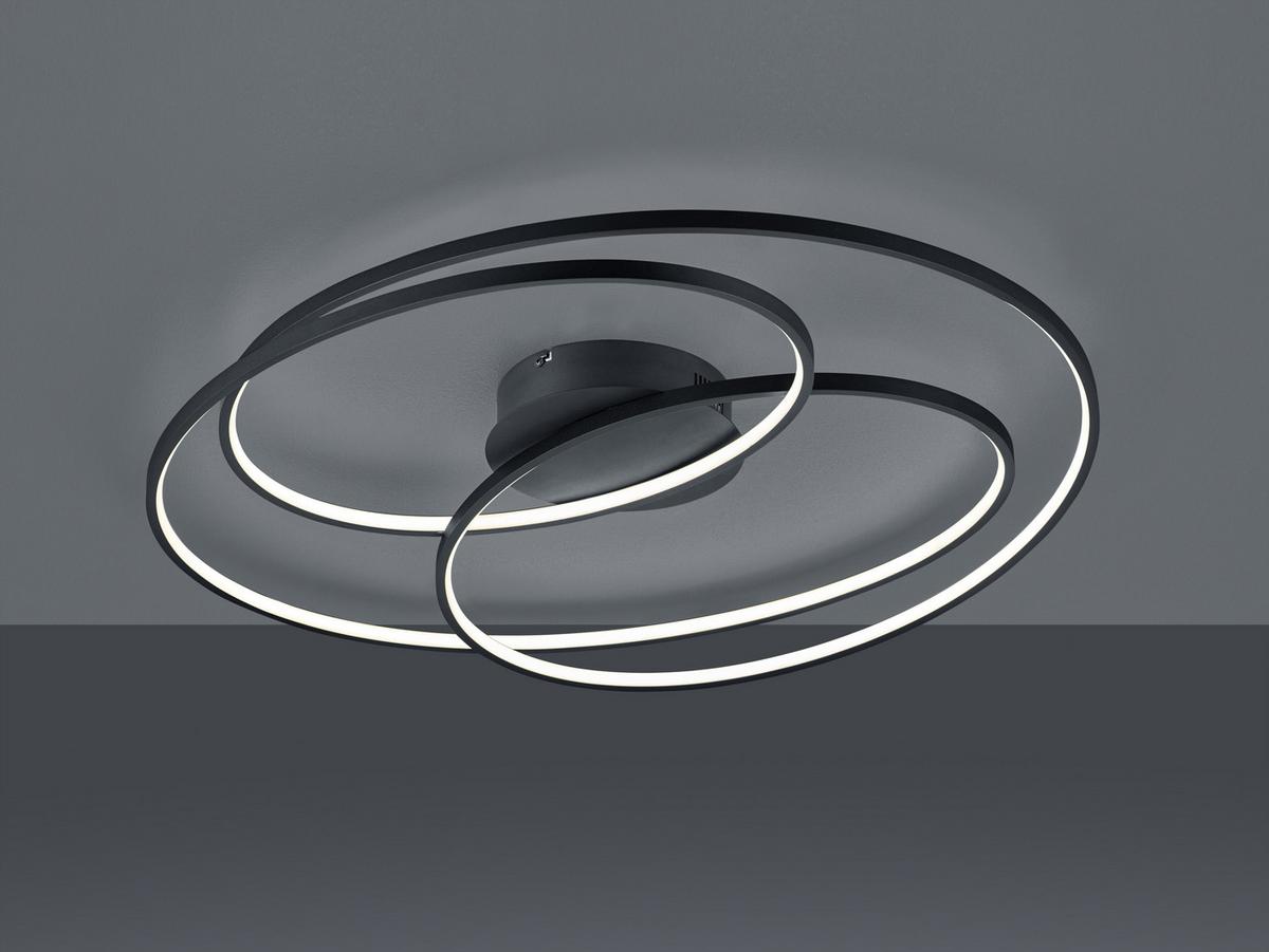LAMPA SUFITOWA LED 673918032 GALE - czarny, Design, metal (80/14cm) - Trio Leuchten