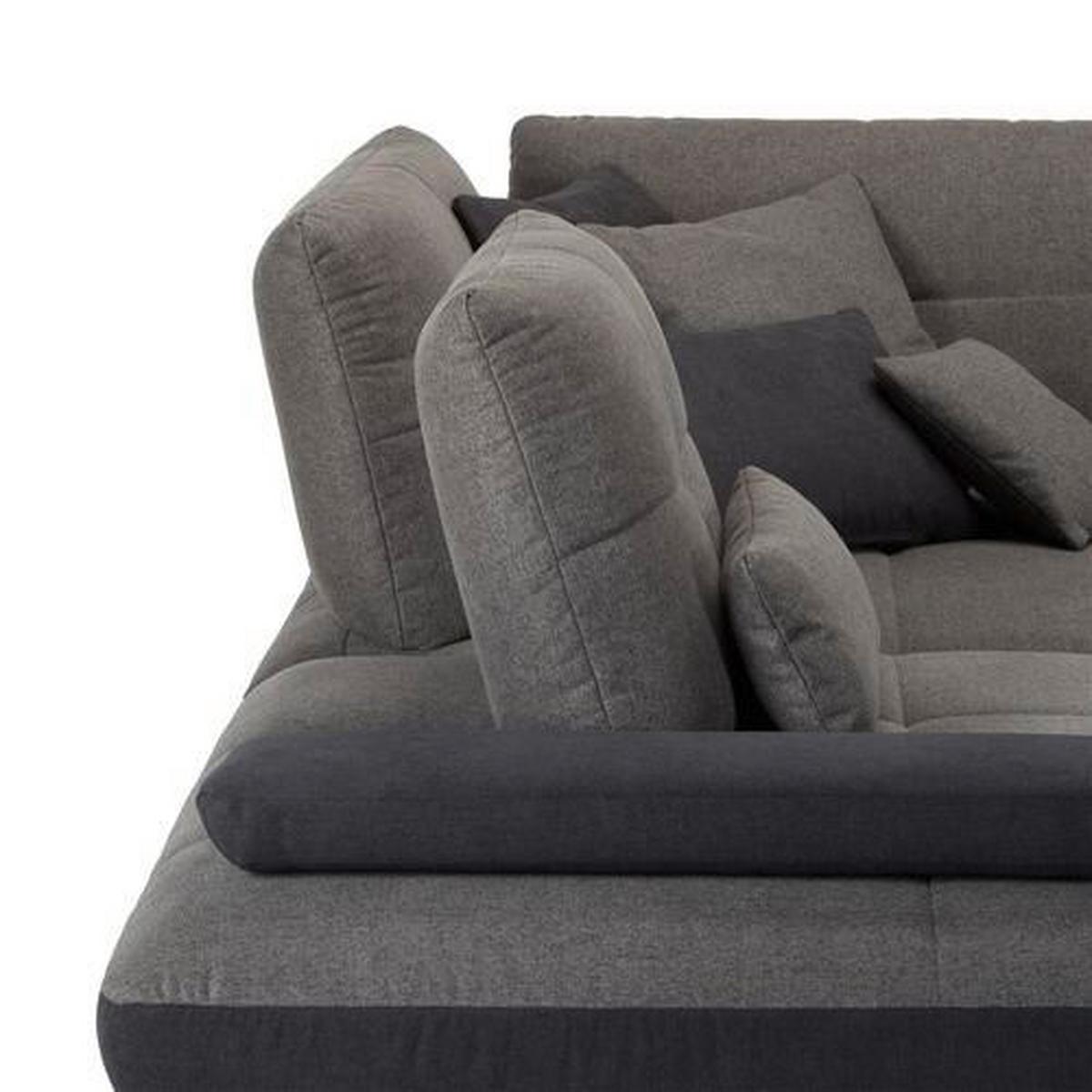 Wohnlandschaft Trendy in Anthrazit - Dunkelgrau/Anthrazit, Modern, Holzwerkstoff/Textil (250/93/310cm) - Premium Living
