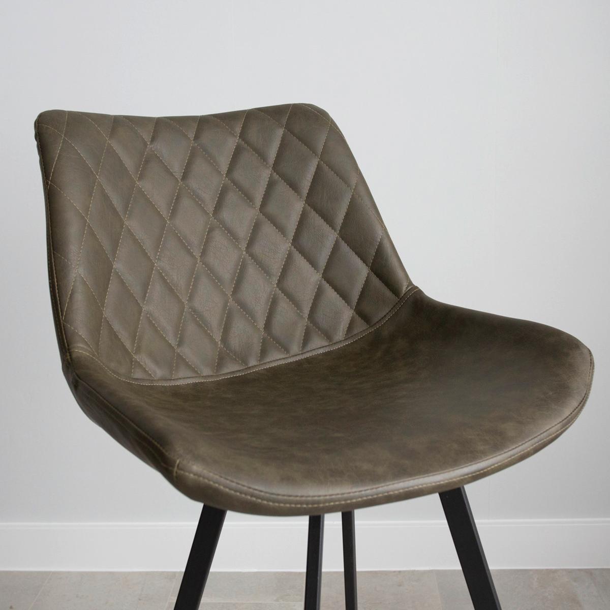 Barhocker-Set Bowie 2er-Set ca. 50x102 cm Grün - Schwarz/Grün, KONVENTIONELL, Textil/Metall (50/102/55cm) - MID.YOU