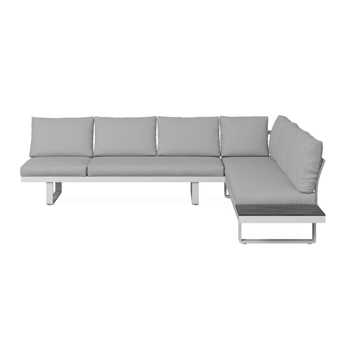 Dining-Loungeset Leandra Hellg Outdoorstoff/Metall/Polywood - Dunkelgrau/Hellgrau, MODERN, Kunststoff/Textil - Bessagi Garden