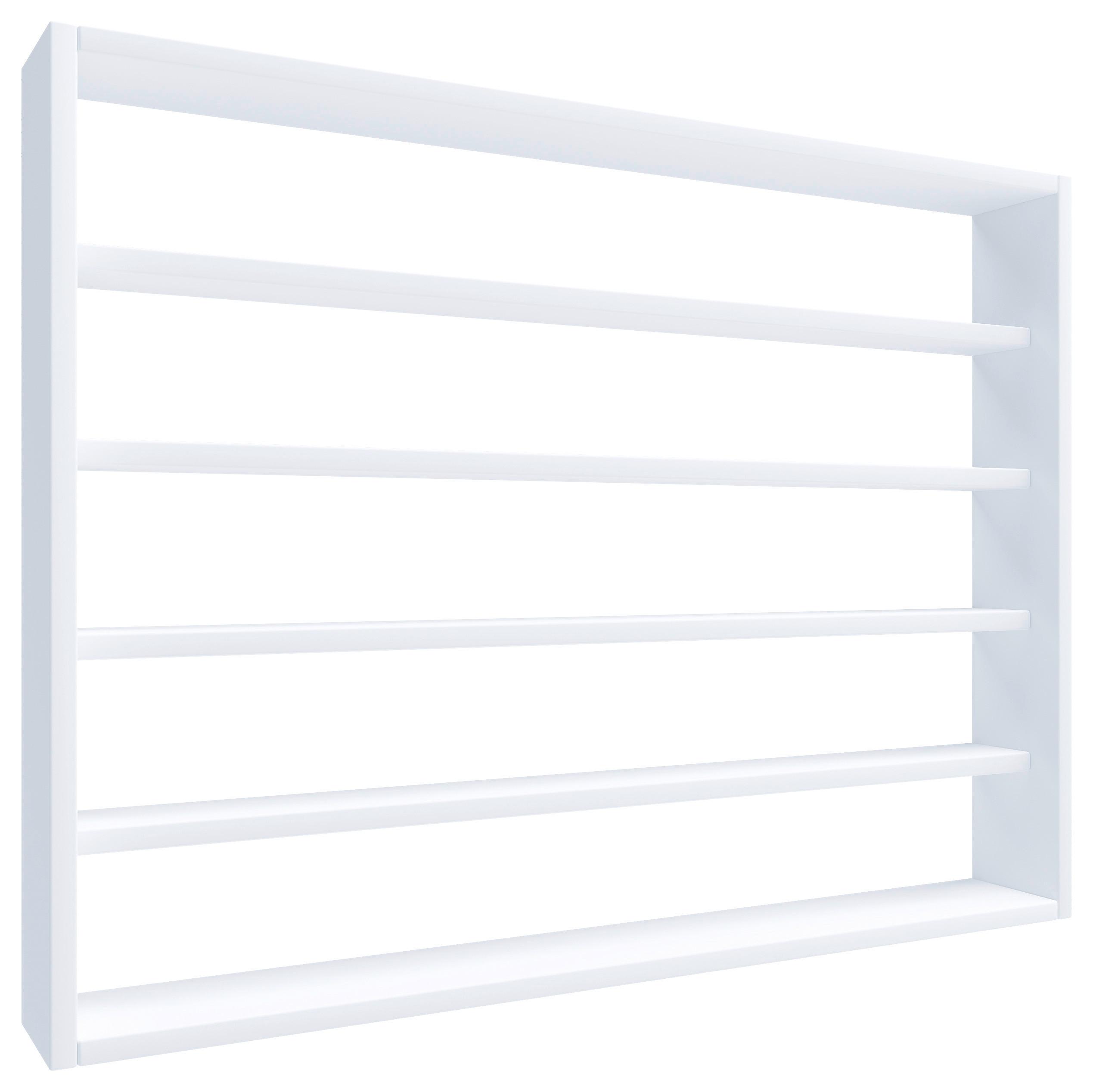 Wandregal Osado L - Weiss, Design, Holzwerkstoff (80/60/10cm) - MID.YOU