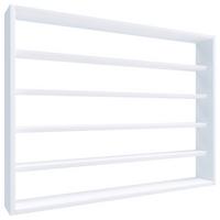 Stenski Regal Osado L, Bela - bela, Design, leseni material (80/60/10cm) - MID.YOU