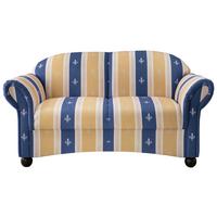 2-Sitzer-Sofa Torello Blau Mikrofaser - Blau/Wengefarben, KONVENTIONELL, Holz/Textil (151/84/80cm) - Livetastic