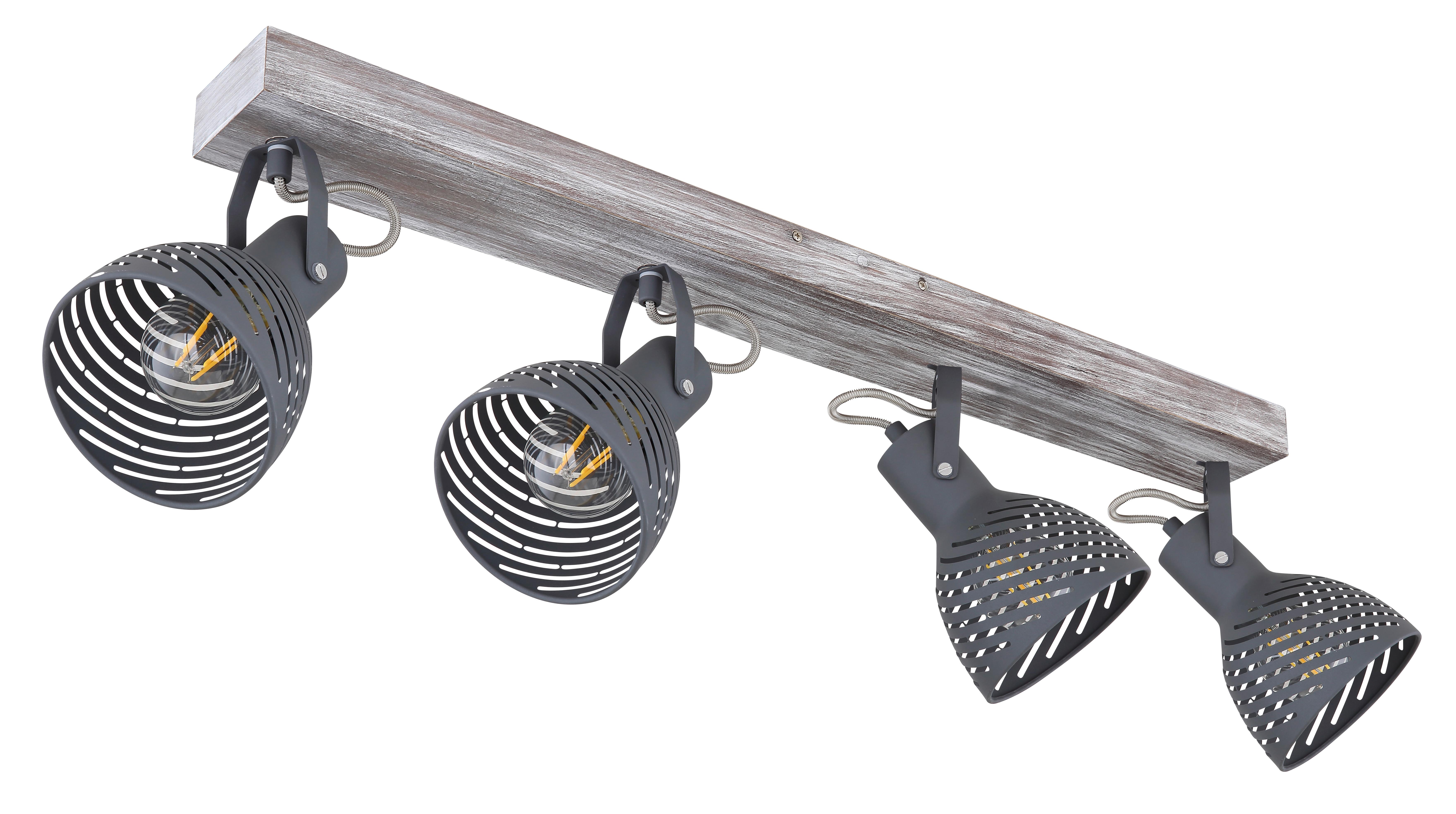 Reflektor Mori - modra/siva, Basics, kovina/les (80/12,5/25cm) - Globo