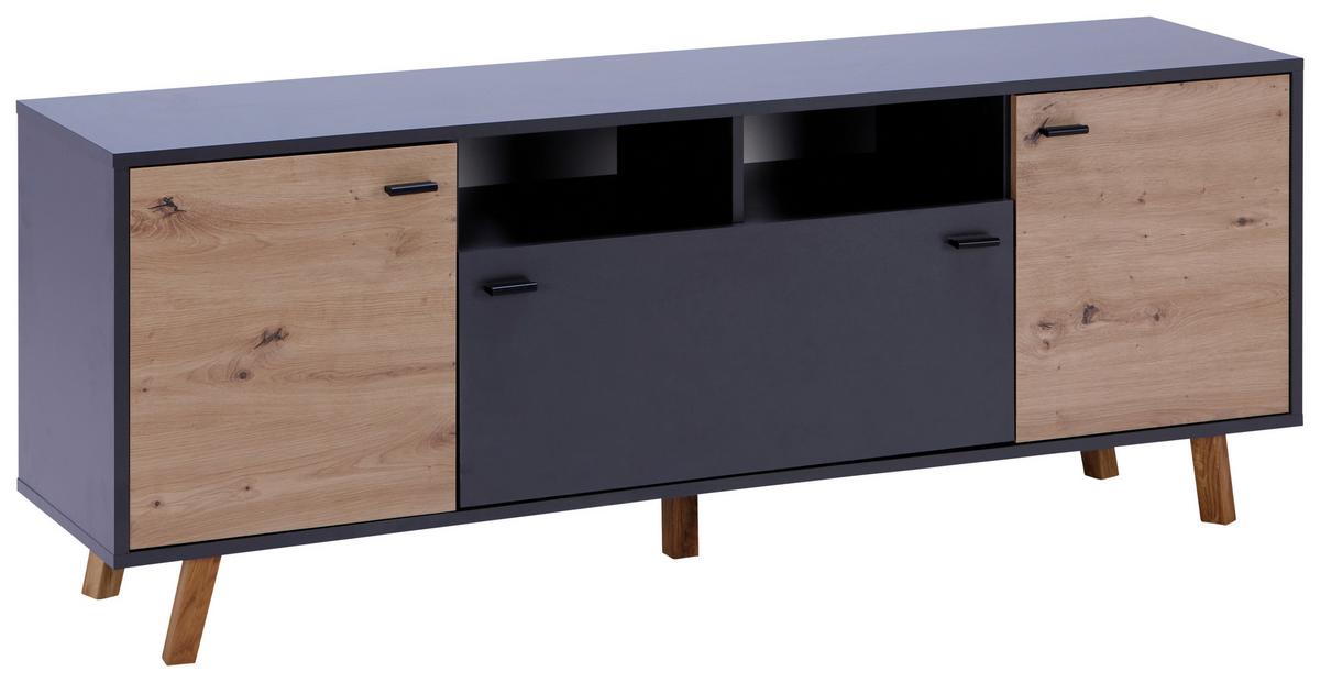 Măsuță TV TREND MX 186 - stejar Artisan/antracit, Modern, material pe bază de lemn (170/66/40cm) - Modern Living