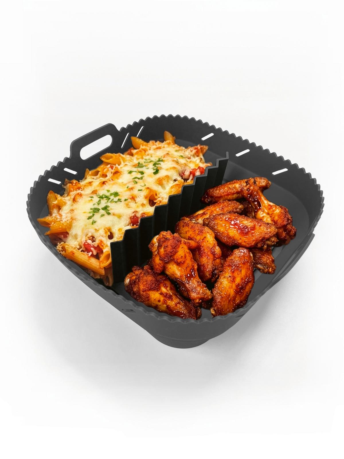 Silikonform für Fritteuse Anthrazit ca. 4l - Anthrazit, KONVENTIONELL, Kunststoff (21/21/8cm)