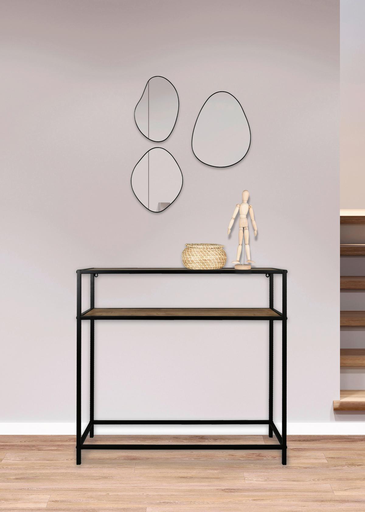 ZESTAW LUSTER VIOLA - czarny, Modern, metal/szkło (28/22/0,4cm)