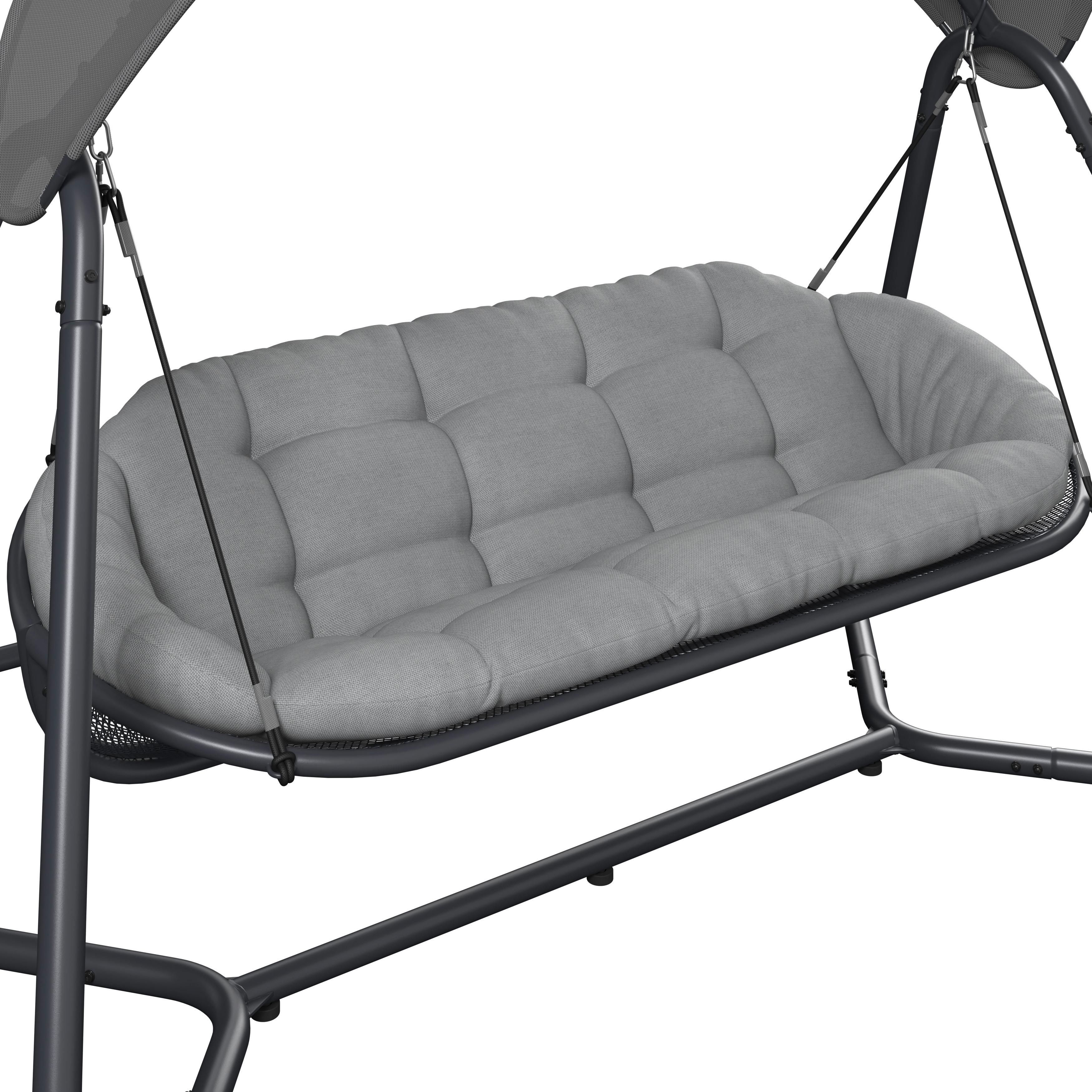 HAMMOCK HOLIDAY - ljusgrå/antracit, Modern, metall/textil (234,5/201/131,3cm) - Mömax