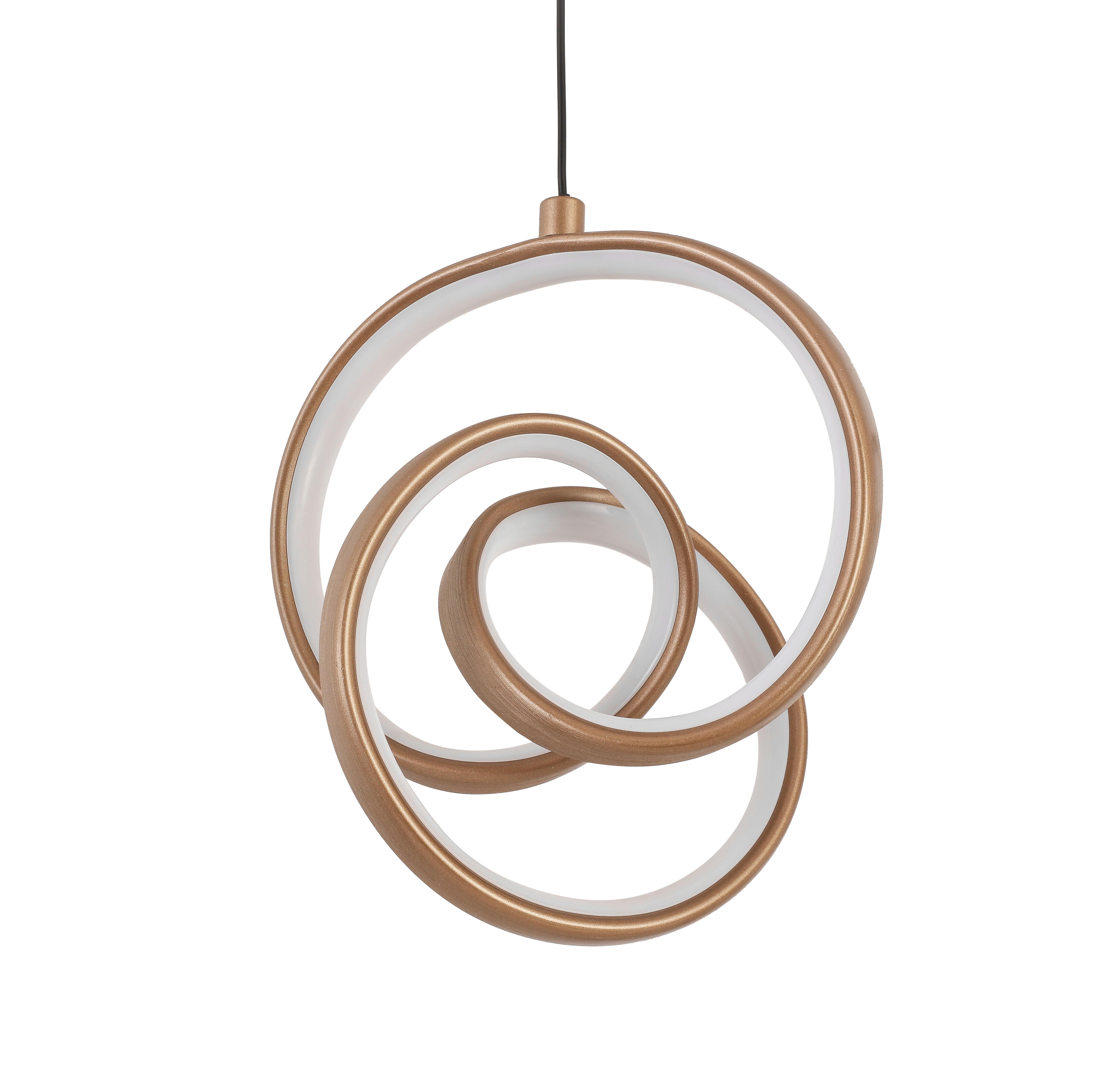 LED-HÄNGLAMPA JOSEM1 - cappuccino/svart, Modern, metall/plast (75/18/120cm) - Mömax