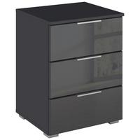 Nachtkästchen Mars 3L-Glas Grau - Alufarben/Grau, KONVENTIONELL, Glas/Holzwerkstoff (47/62/42cm) - Mömax