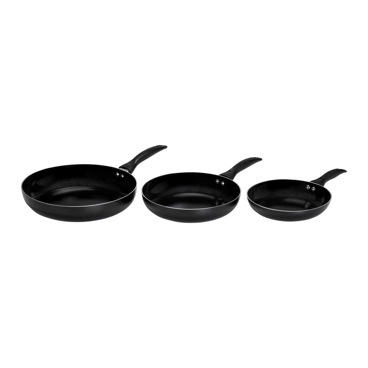 Set de tigăi Jurgen - negru, Basics, plastic/metal - Mömax